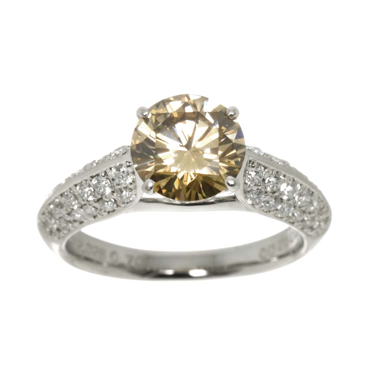 Diamond 2.028ct/0.70ct Ring Pt Platinum size6.75-7.25(US)