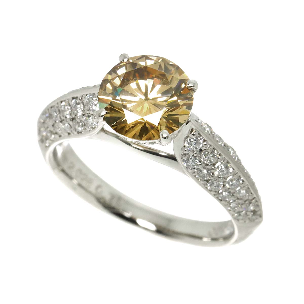 Diamond 2.028ct/0.70ct Ring Pt Platinum size6.75-7.25(US)