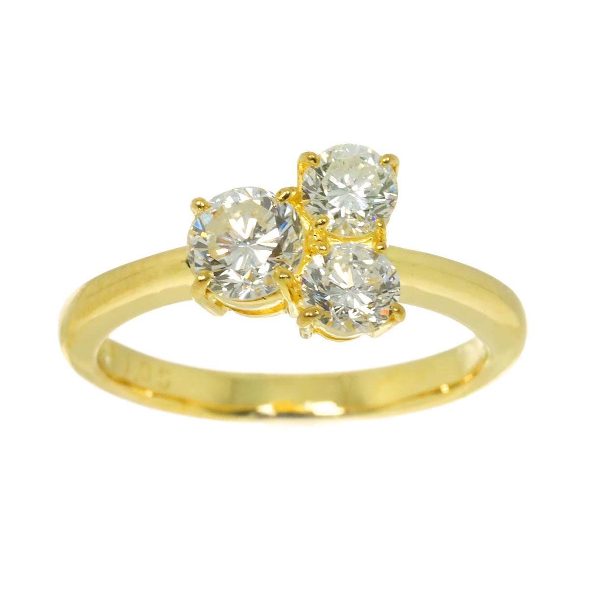 Diamond 1.05ct Ring 18K YG Yellow Gold 750 Size5-5.25(US) 90309132