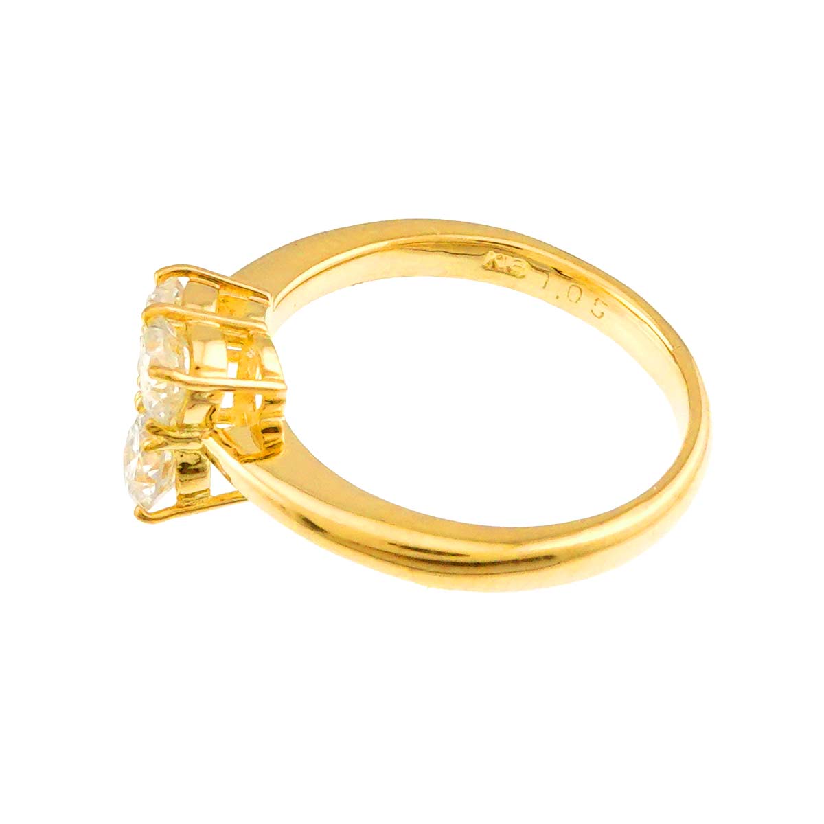 Diamond 1.05ct Ring 18K YG Yellow Gold 750 Size5-5.25(US) 90309132