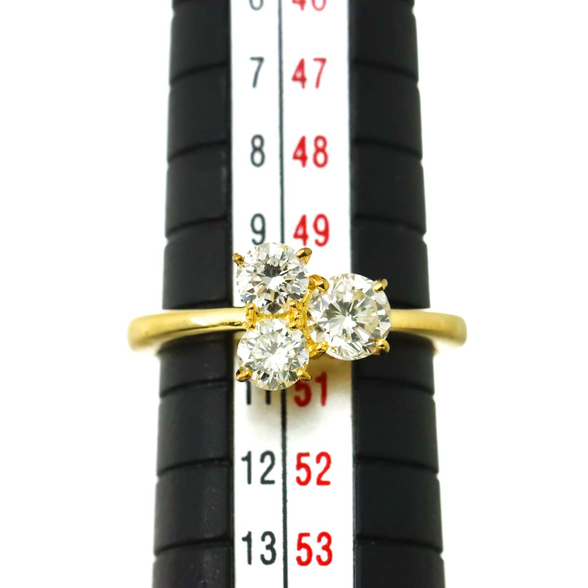 Diamond 1.05ct Ring 18K YG Yellow Gold 750 Size5-5.25(US) 90309132