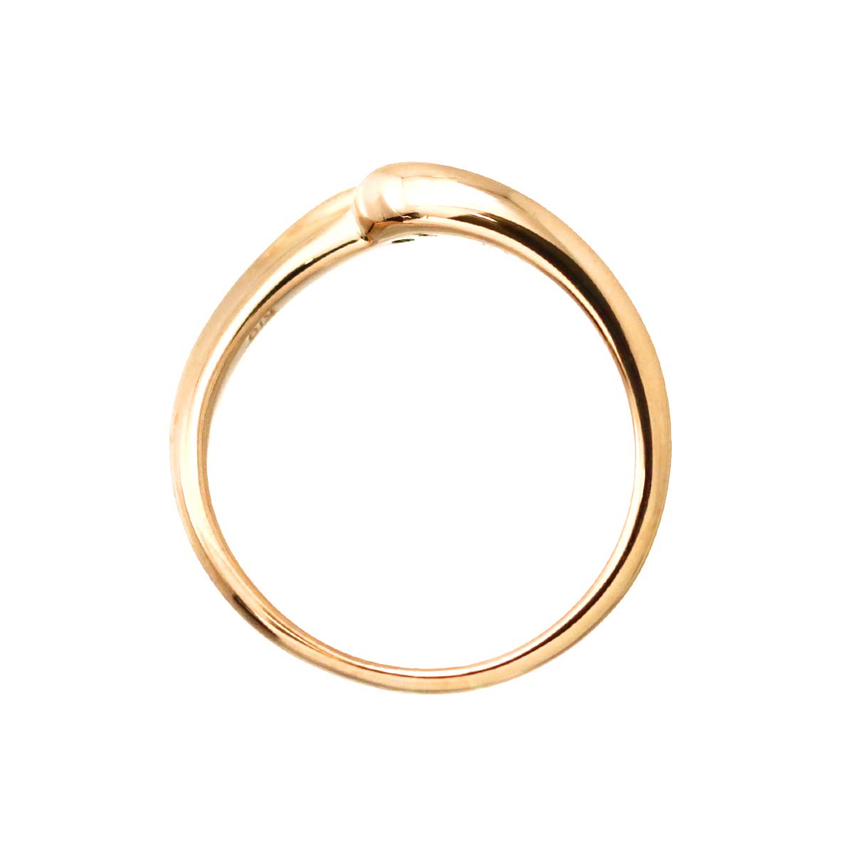 Diamond 0.10ct Ring 10K PG Pink Gold 416 Size5.5-5.75(US)