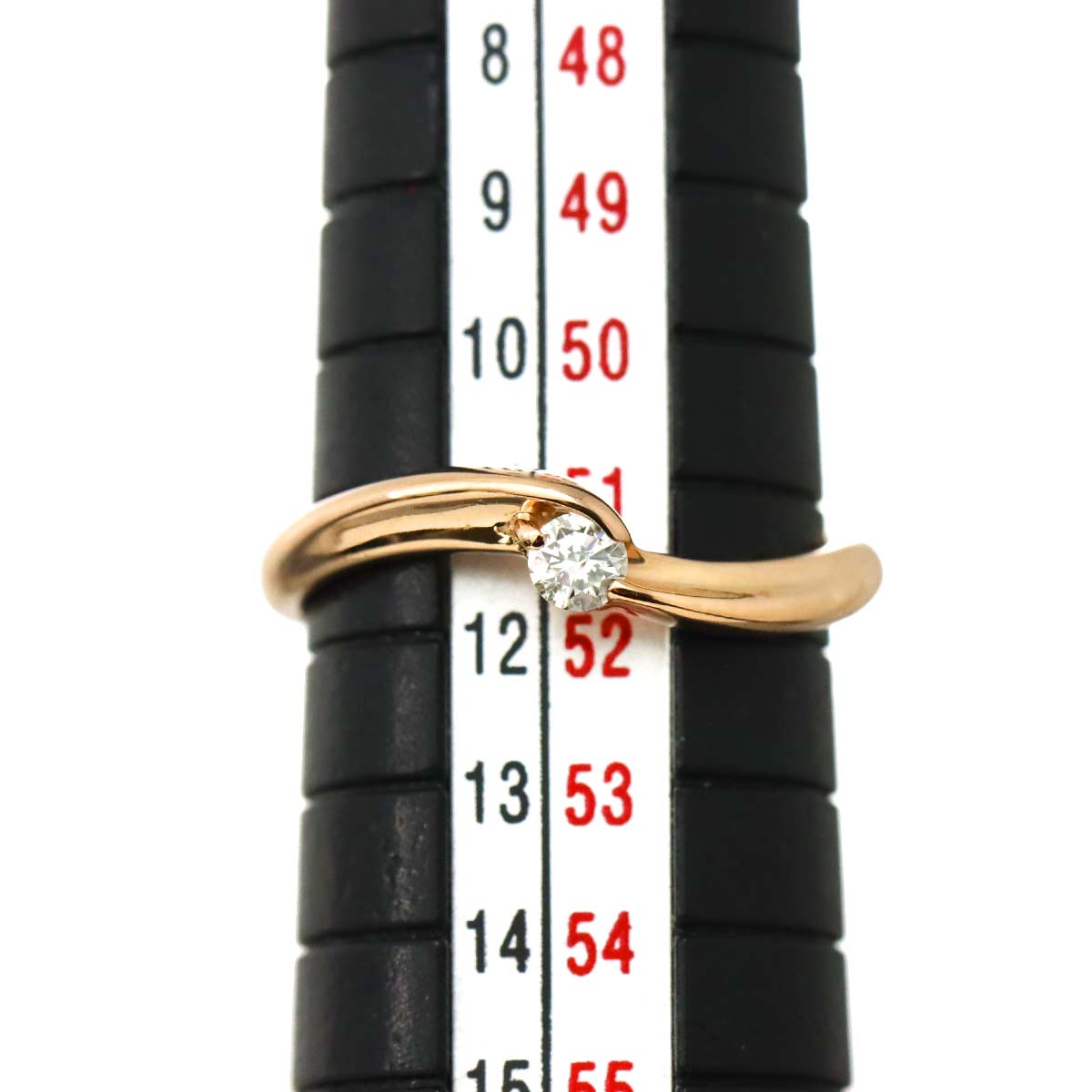 Diamond 0.10ct Ring 10K PG Pink Gold 416 Size5.5-5.75(US)