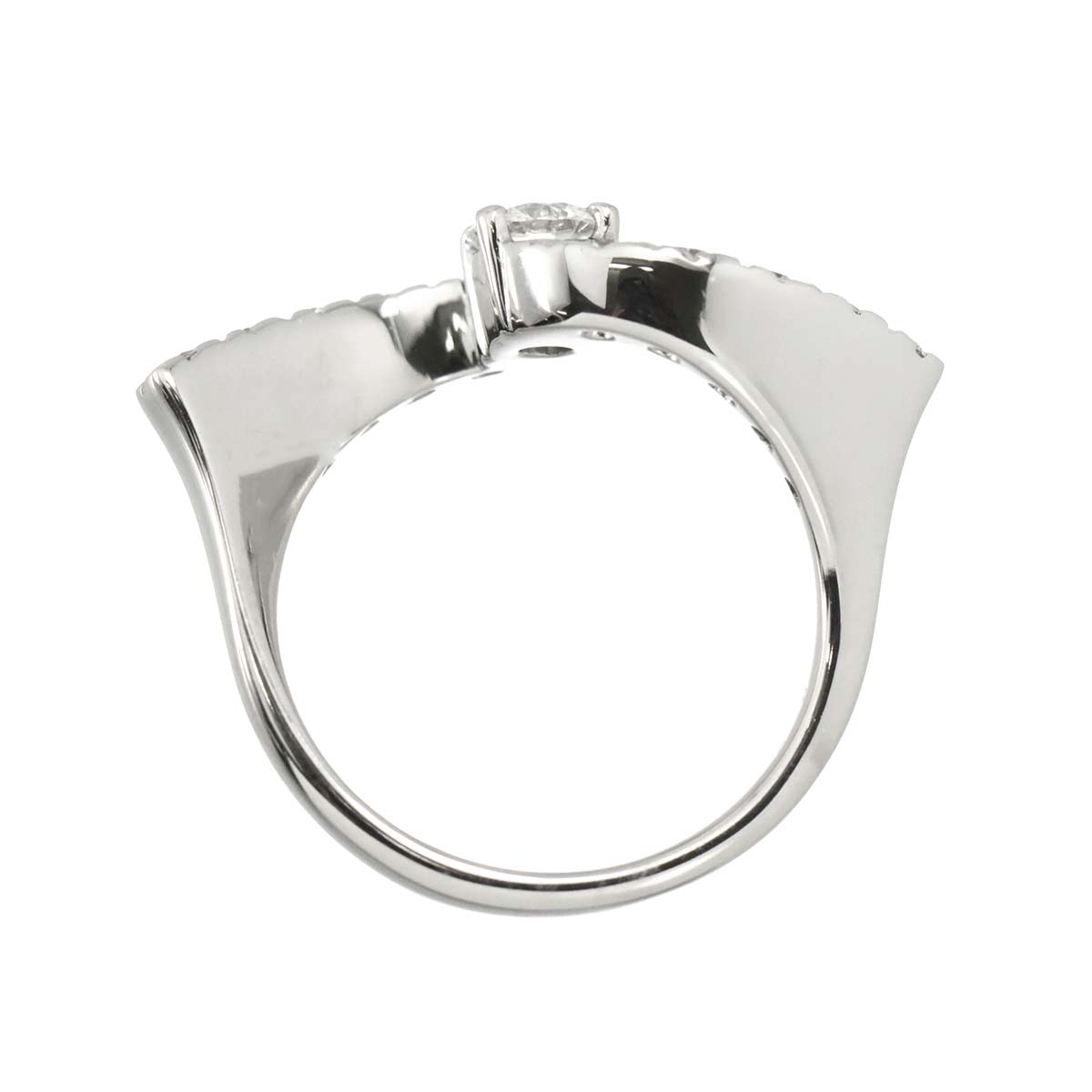 Diamond 0.402ct/0.30ct Ring Pt Platinum size6-6.25(US)