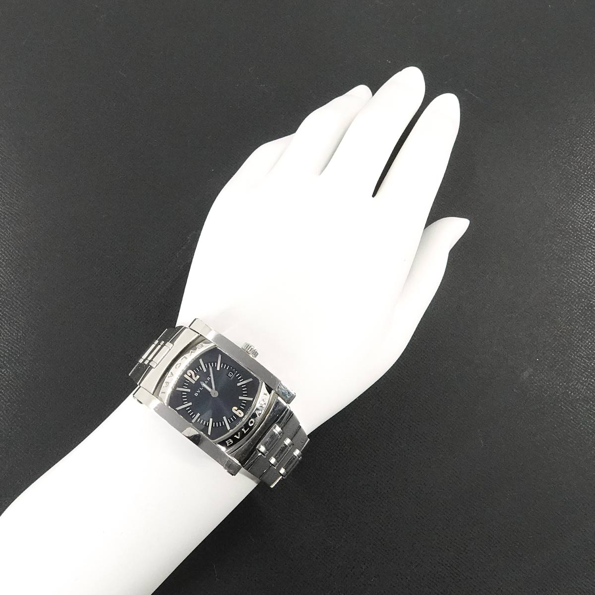 Assioma AA39S Quartz Date Navy Dial Ladies Watch