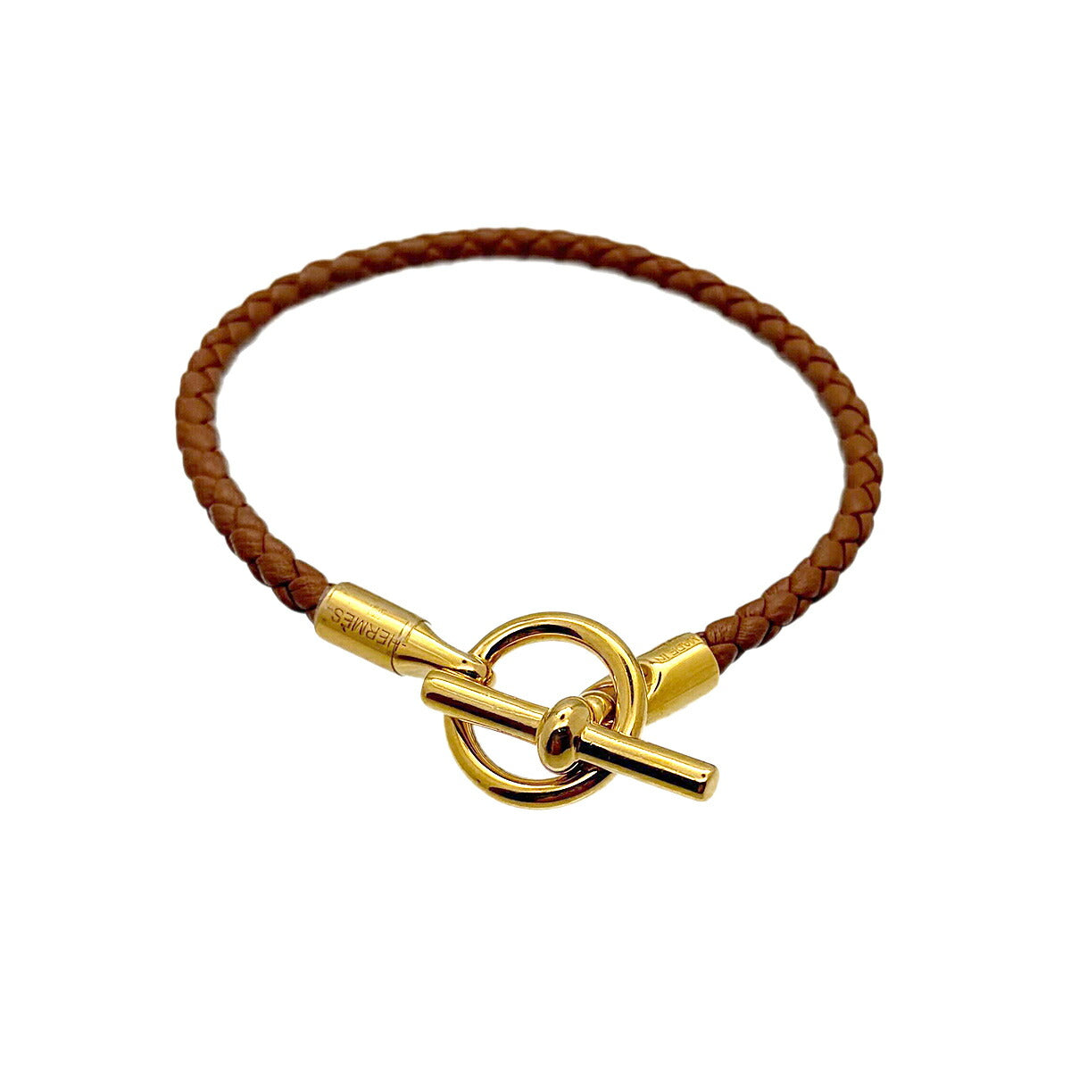 Glenan Bracelet Leather Gold Brown Accessory