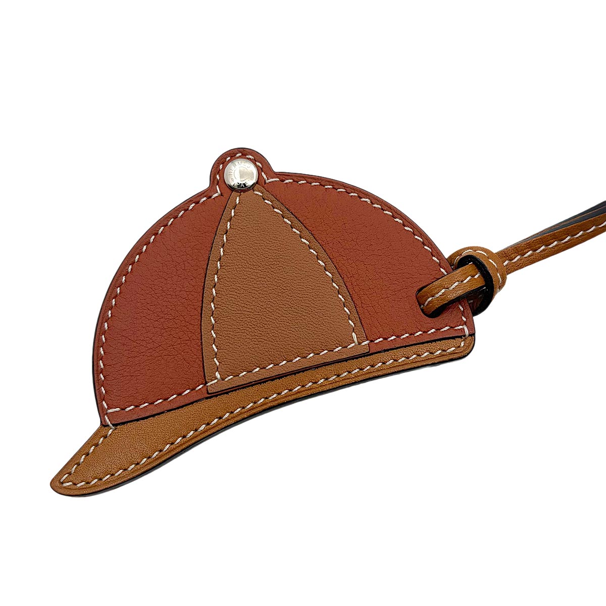 Paddock Bomb Bag Charm Swift Veau Butler Cuivre Natural Sabre