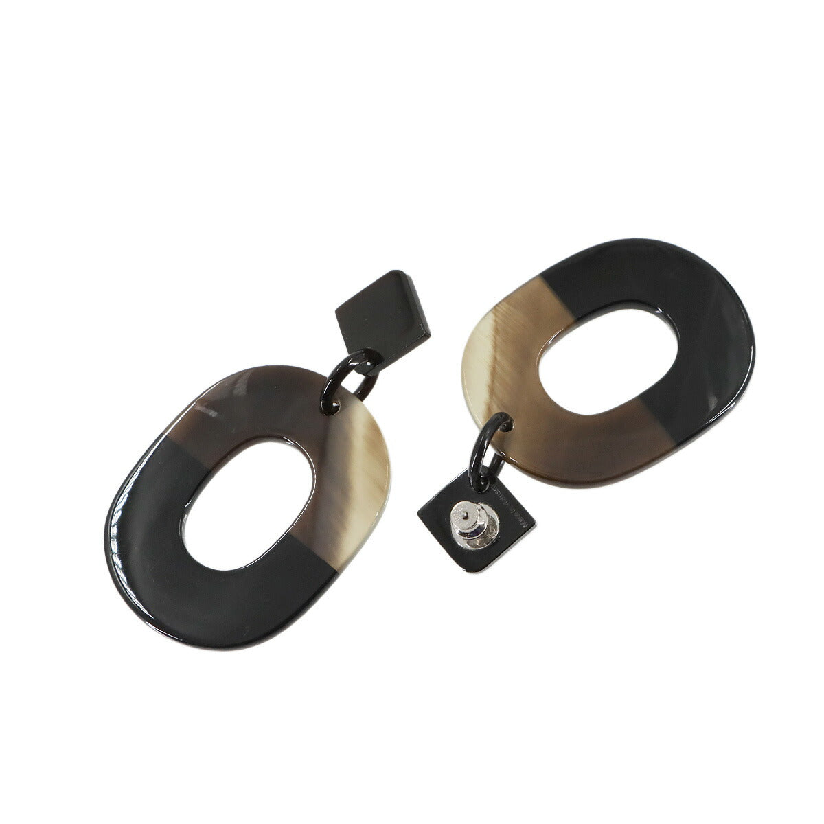 Isthme Ism Earrings Buffalo Horn Brown Black