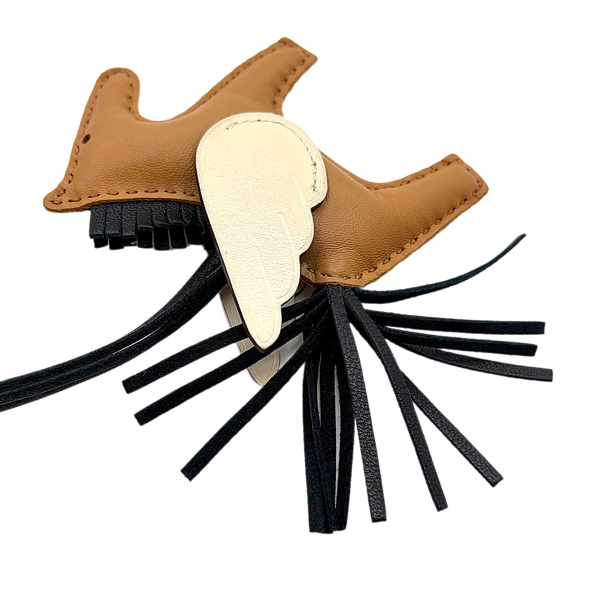 Rodeo Pegasu PM Bag Charm Agneau Milo Chai Black Nata