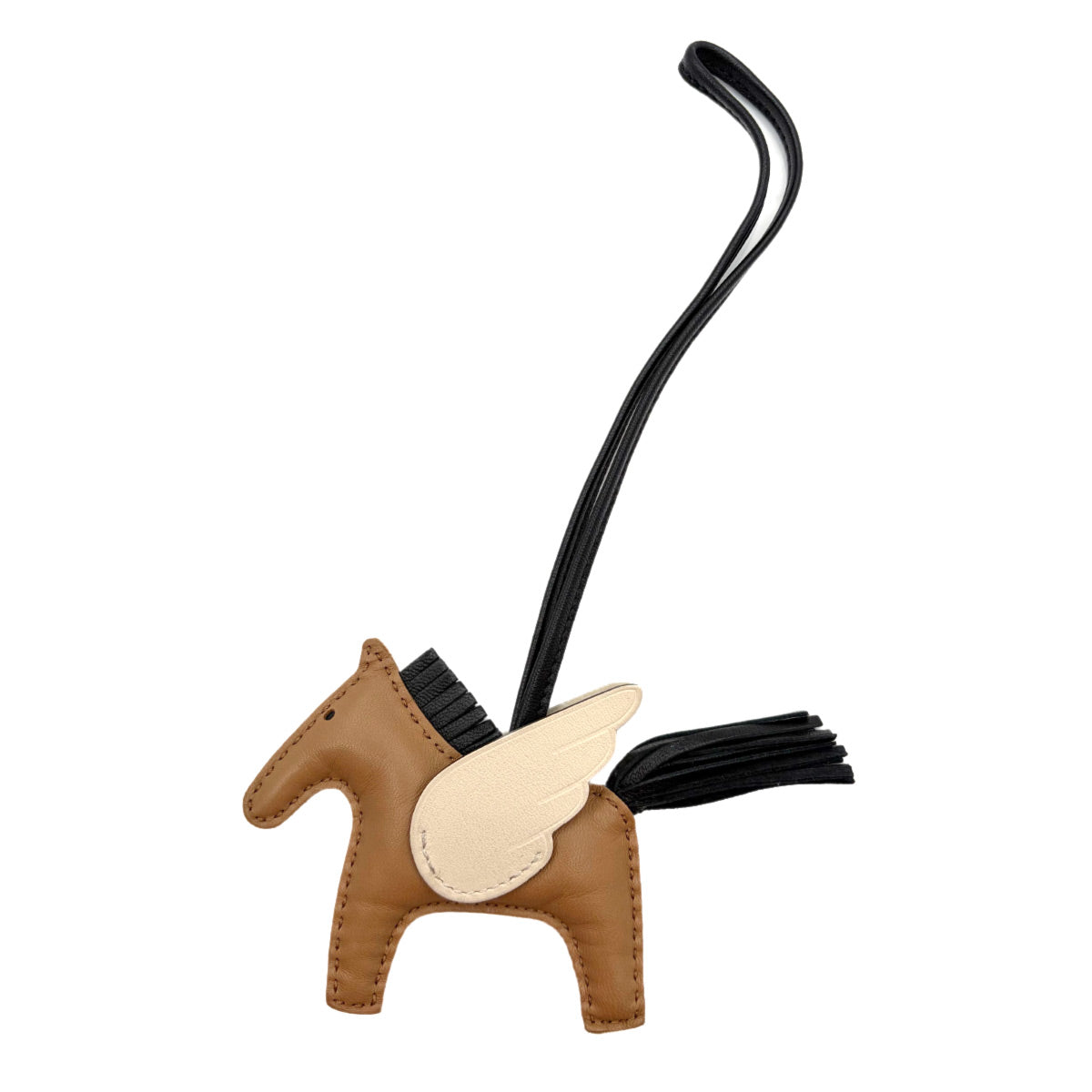 Rodeo Pegasu PM Bag Charm Agneau Milo Chai Black Nata