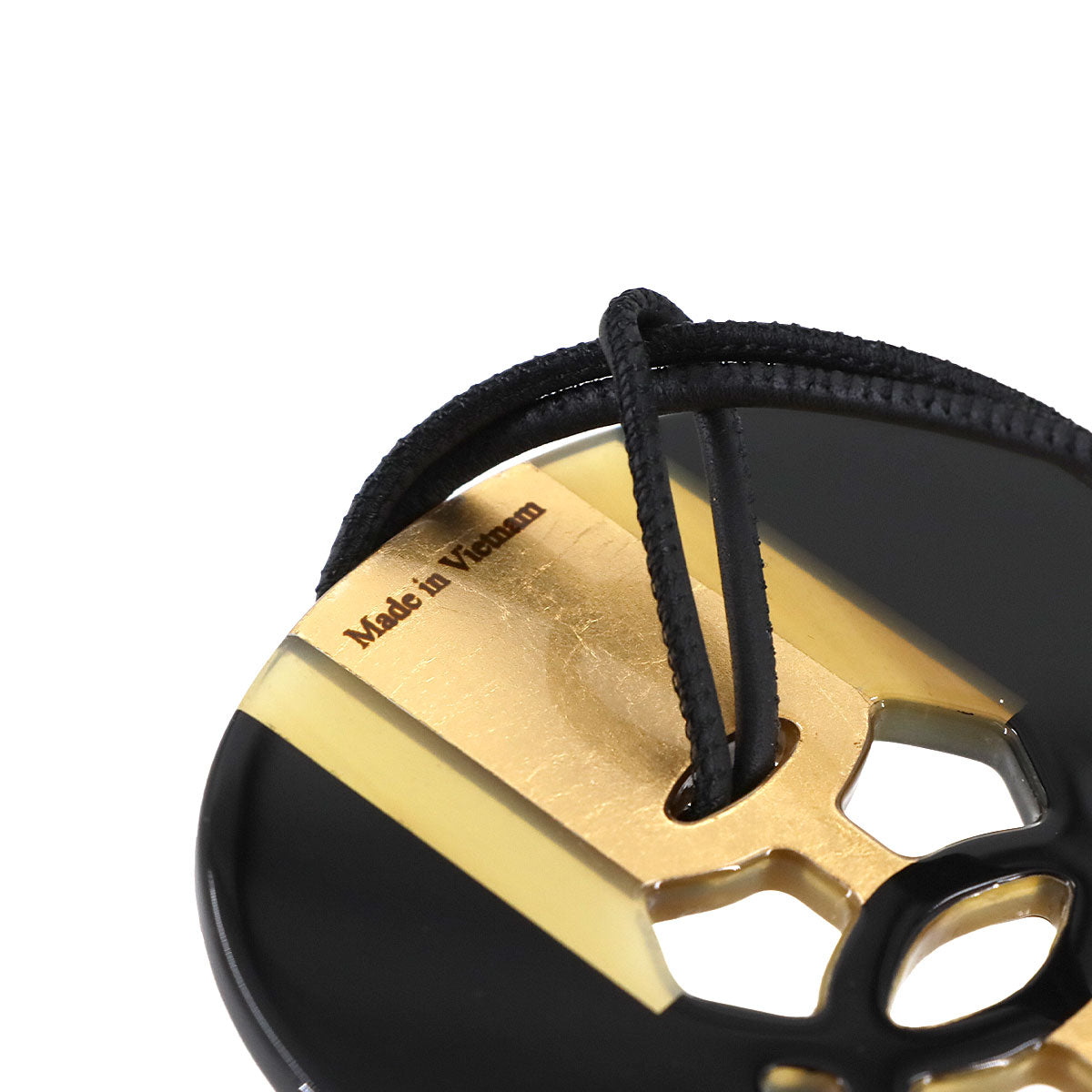 Lift GM Pendant Buffalo Horn Black Beige Gold Necklace