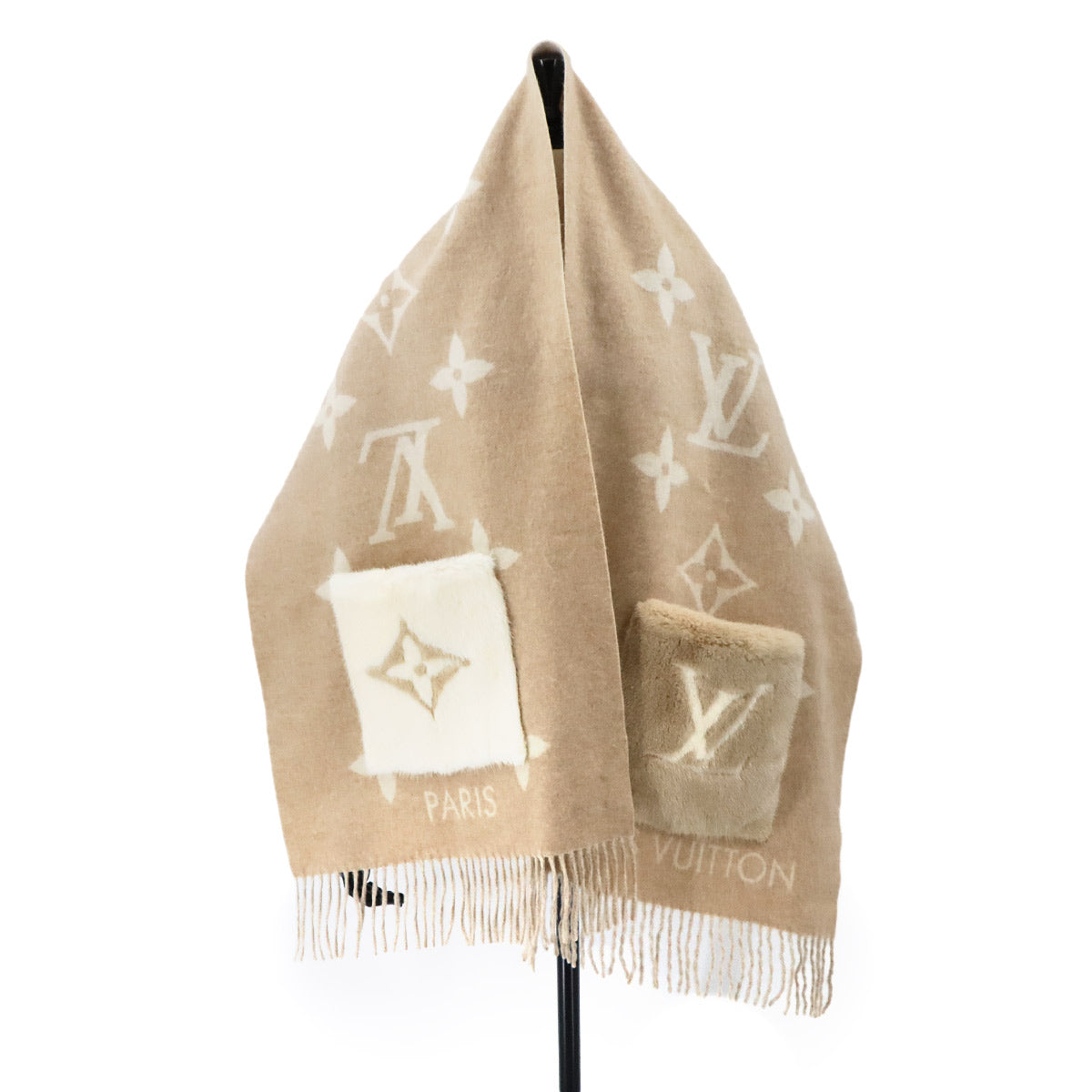 Cold Reykjavik Scarf Cashmere 100% Beige M74354