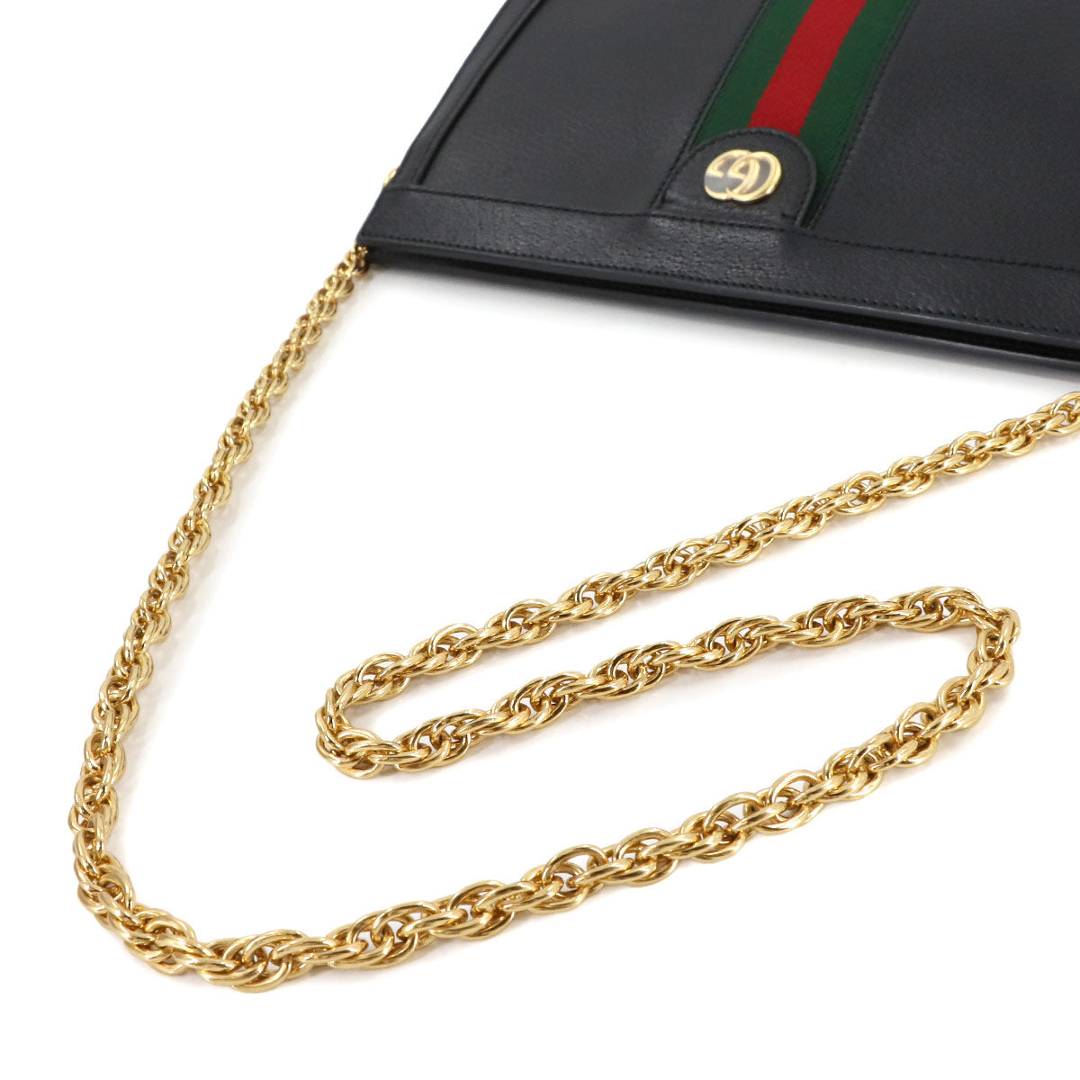 Ophidia Small Shoulder Bag Leather Black 503877