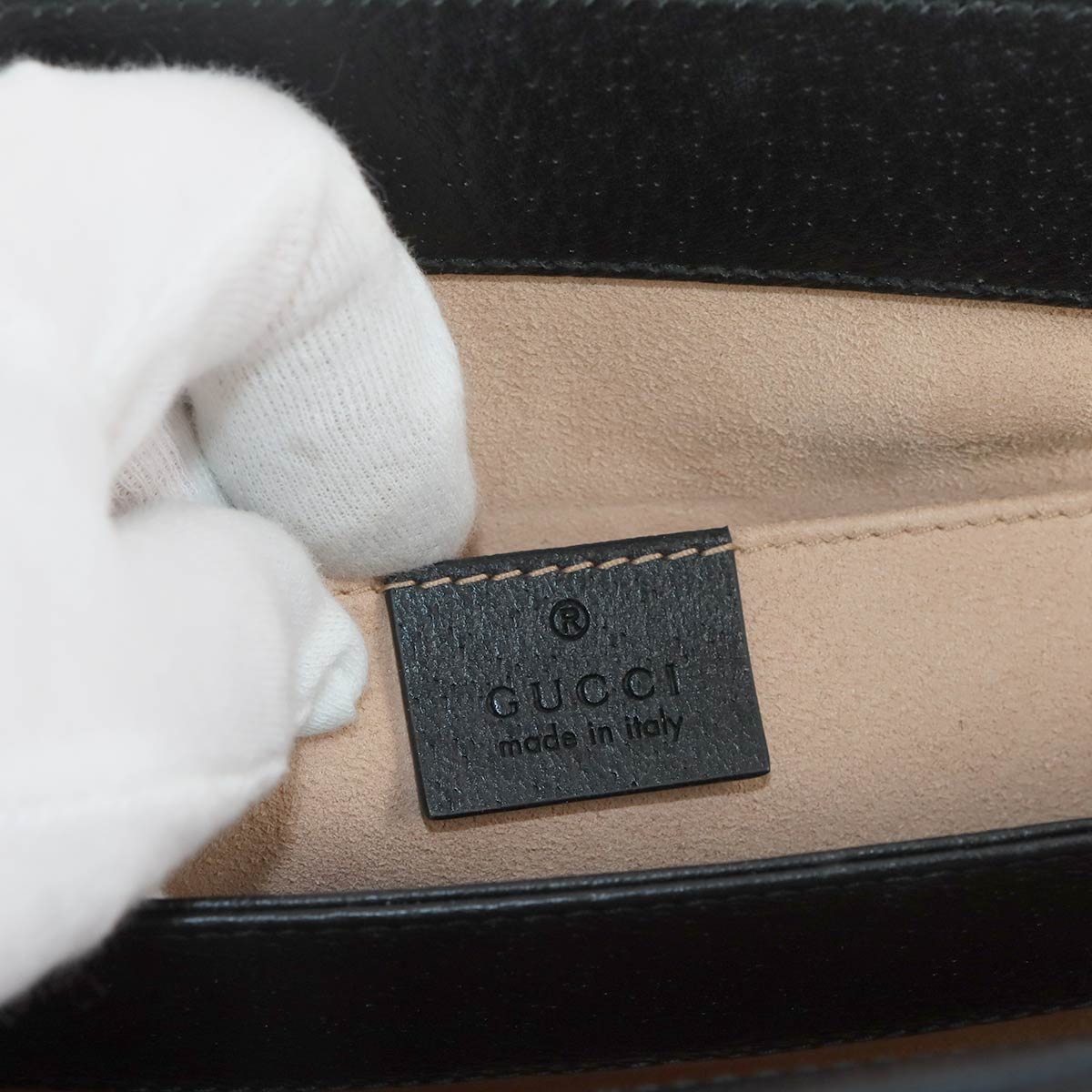 Ophidia Small Shoulder Bag Leather Black 503877