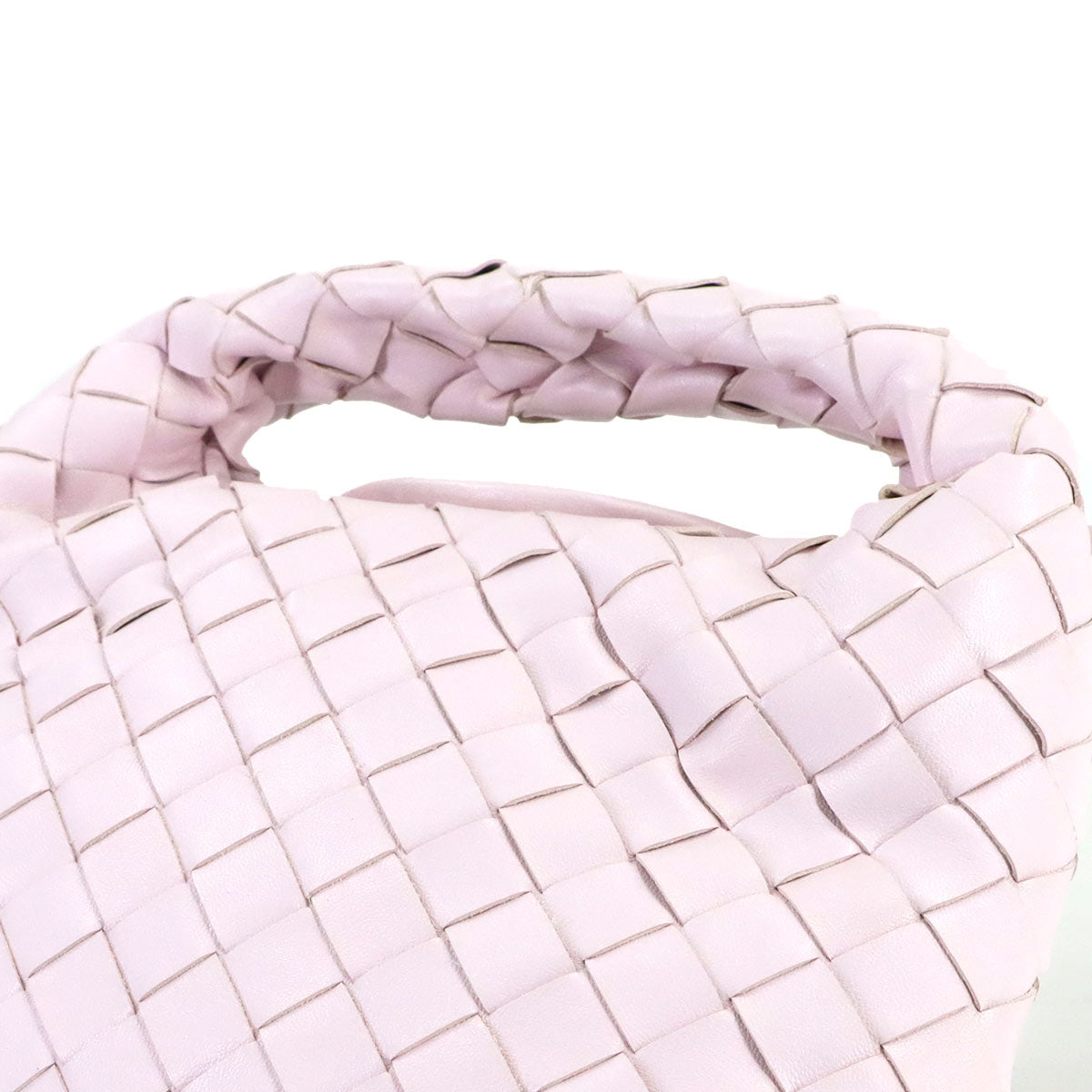Intrecciato Mini Hop Hand Shoulder Bag Leather Pink