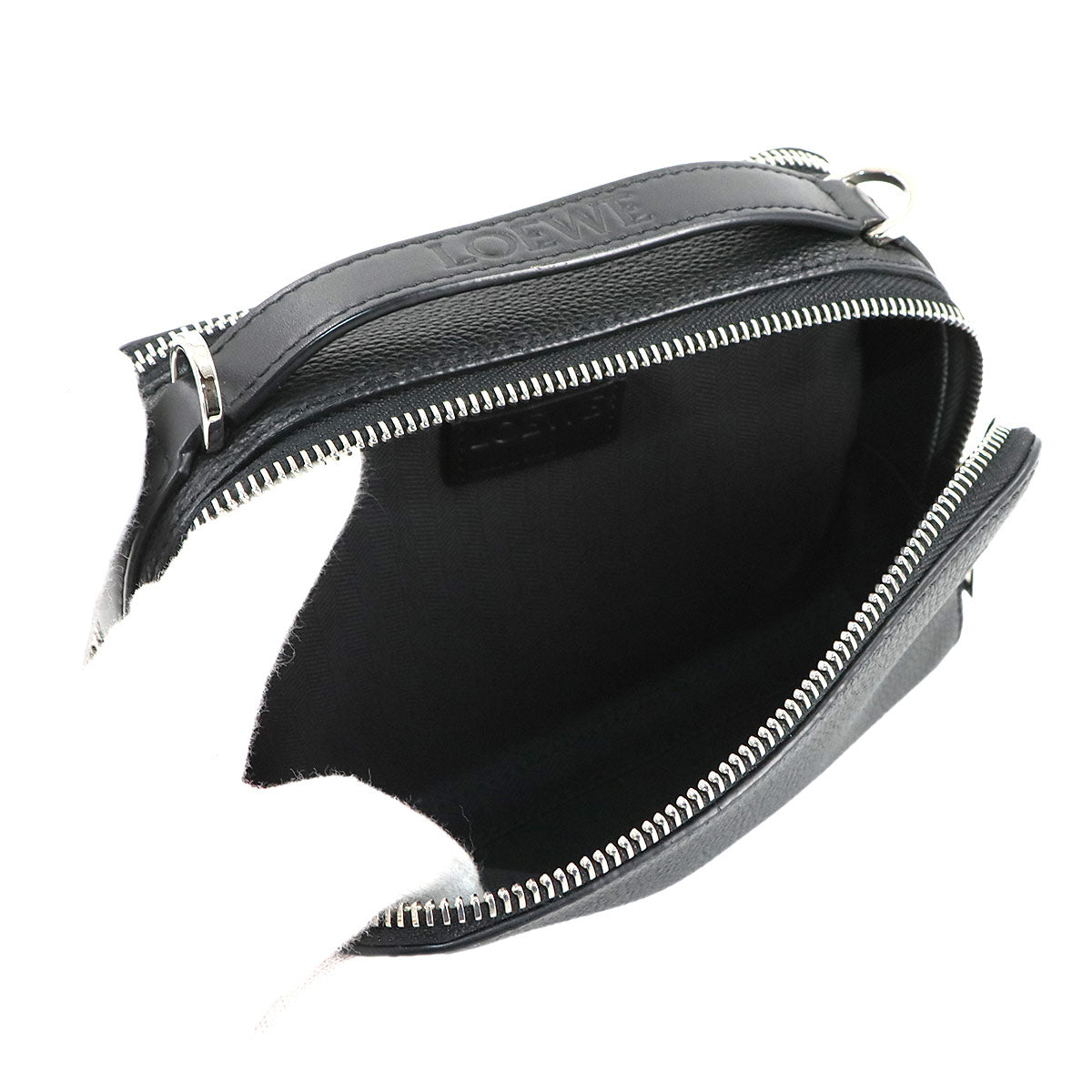 Mini crossbody camera Bag Hand Shoulder Bag Leather Black Anagram