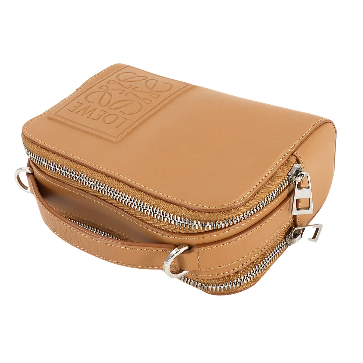 Mini crossbody camera Bag Hand Shoulder Bag Leather Brown