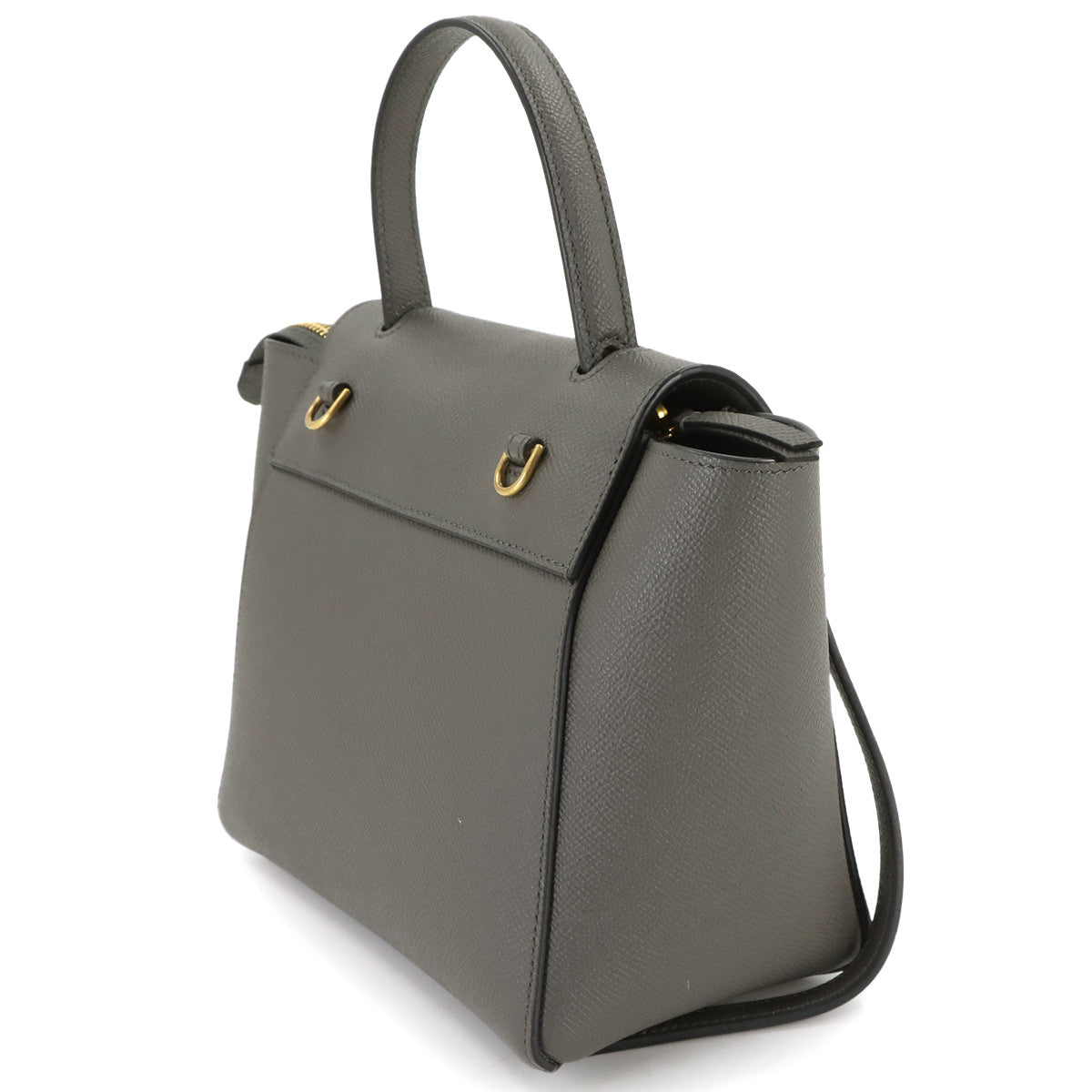 Belt Bag Nano 2way Hand Shoulder Bag Leather Gray 189003