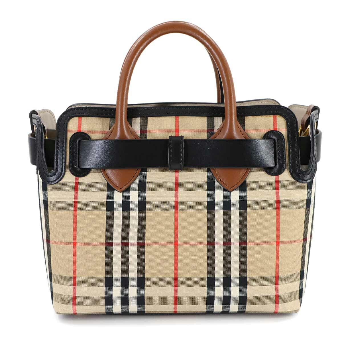 Plaid Baby Belt Bag Hand Shoulder Bag Canvas Leather 8021274