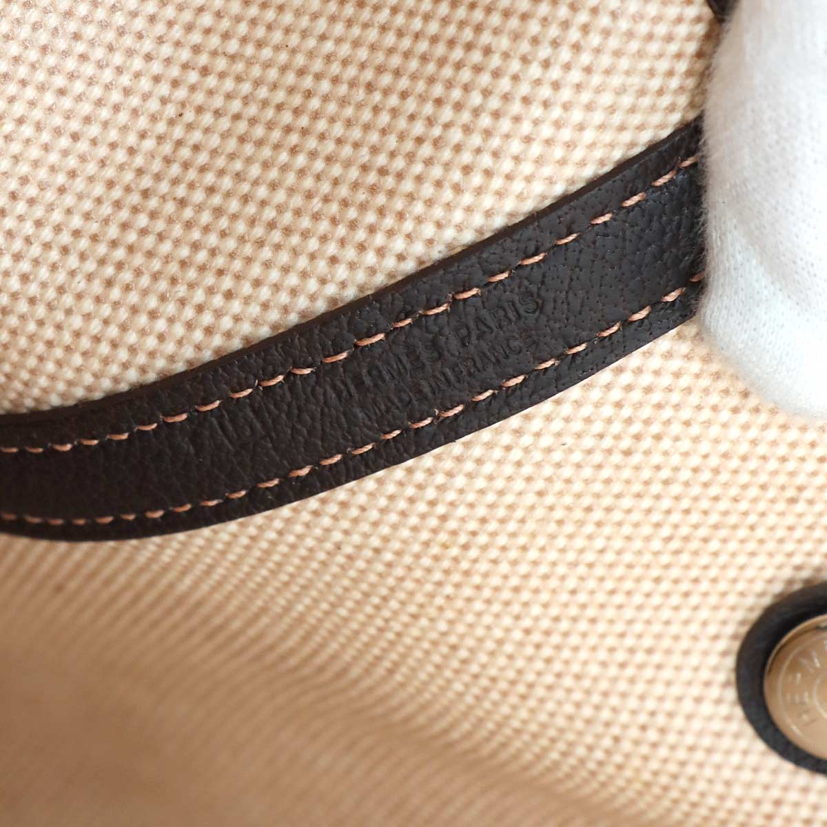 Garden Party PM Tote Bag Toile H Natural Marron Purse