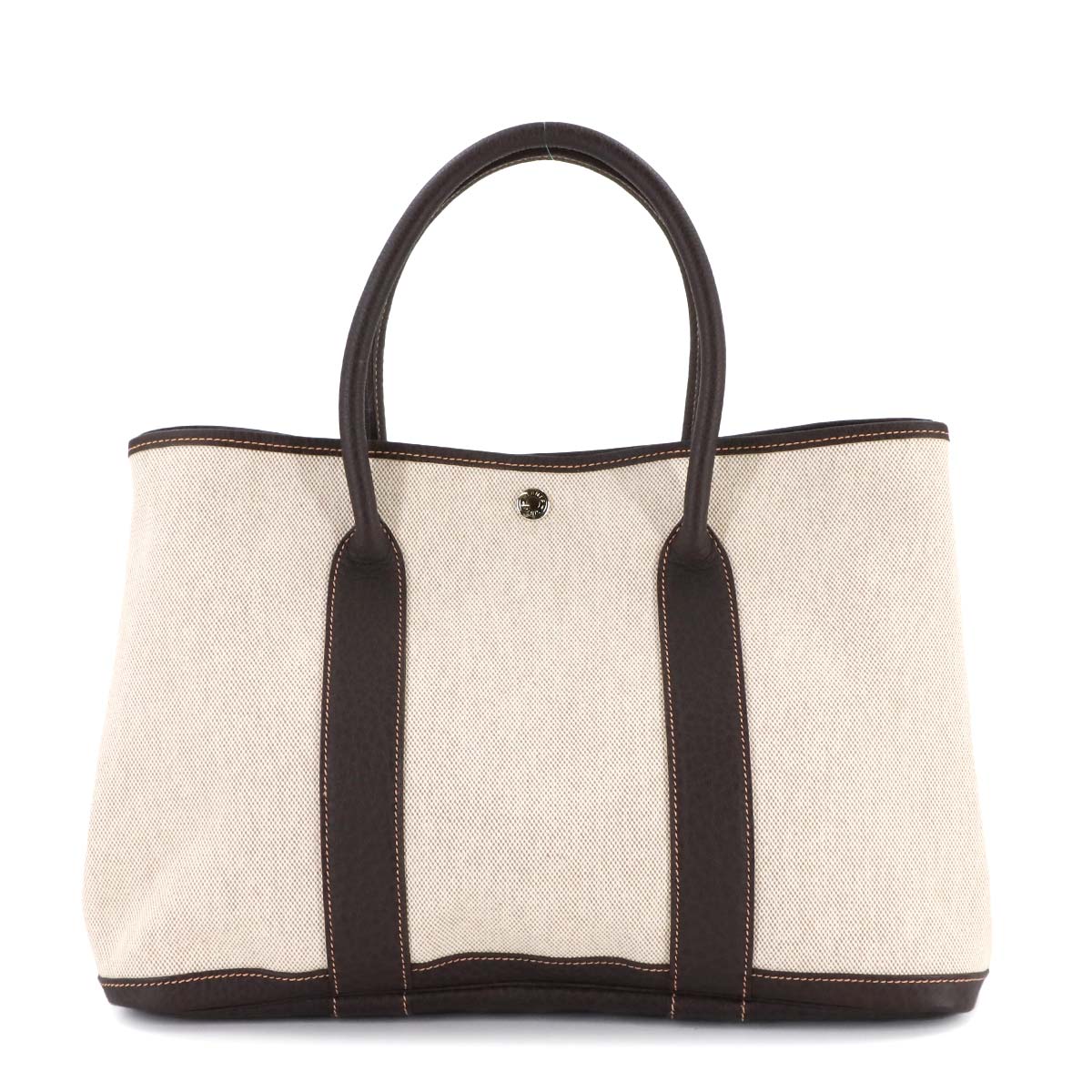 Garden Party PM Tote Bag Toile H Natural Marron Purse