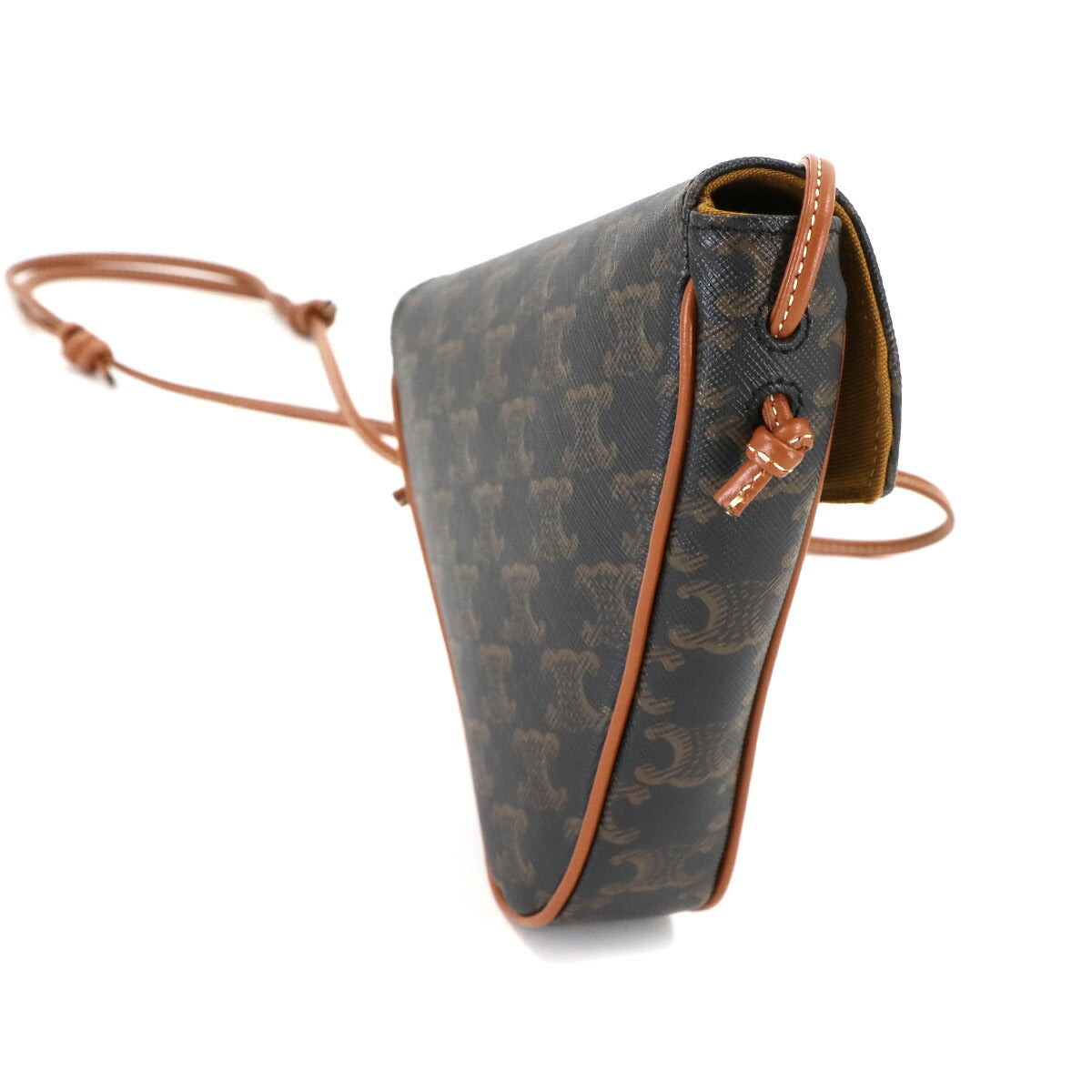 Triomphe Triangle Shoulder Bag PVC Leather 195902 Purse