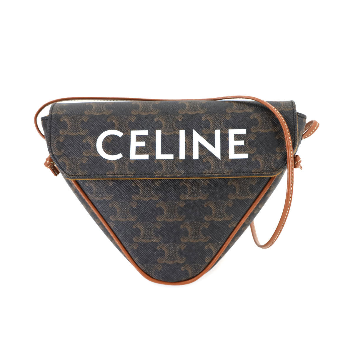 Triomphe Triangle Shoulder Bag PVC Leather 195902 Purse