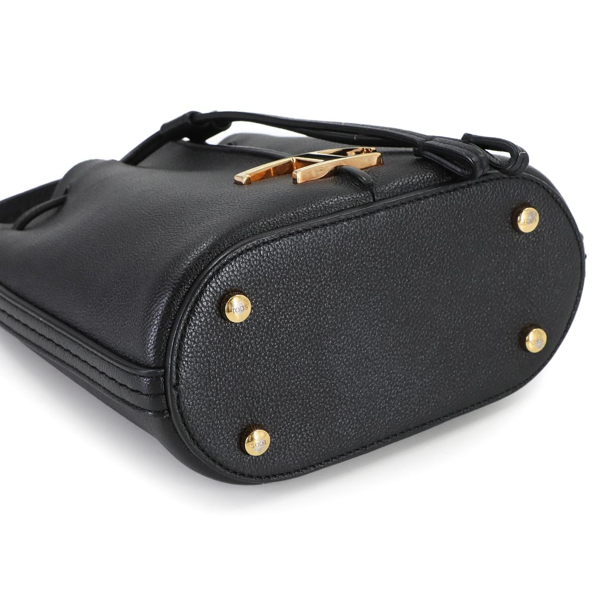 T Timeless Bucket Bag Hand Shoulder Bag Leather Black Purse