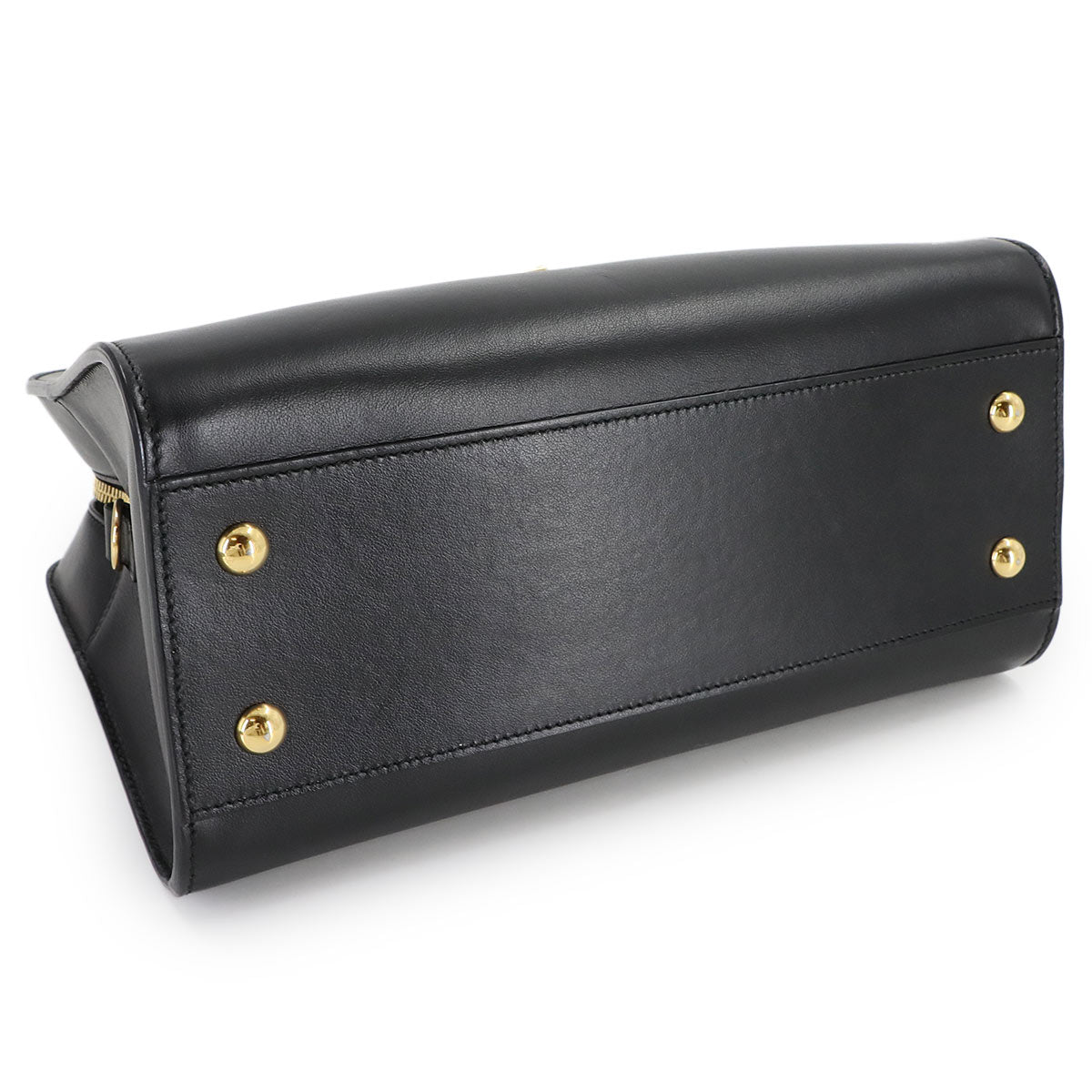 Baby Cabas Hand Shoulder Bag Leather Black 568853