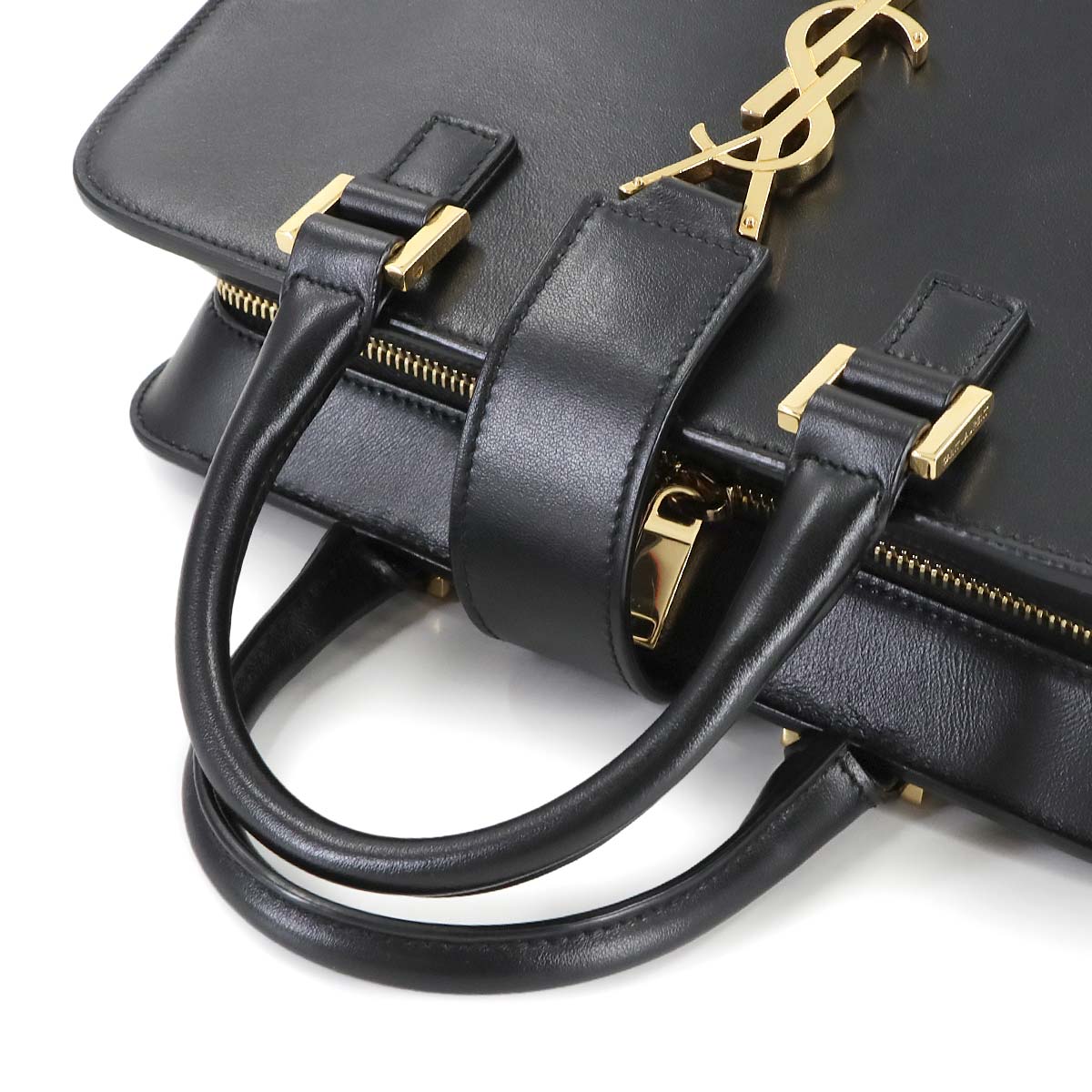 Baby Cabas Hand Shoulder Bag Leather Black 568853