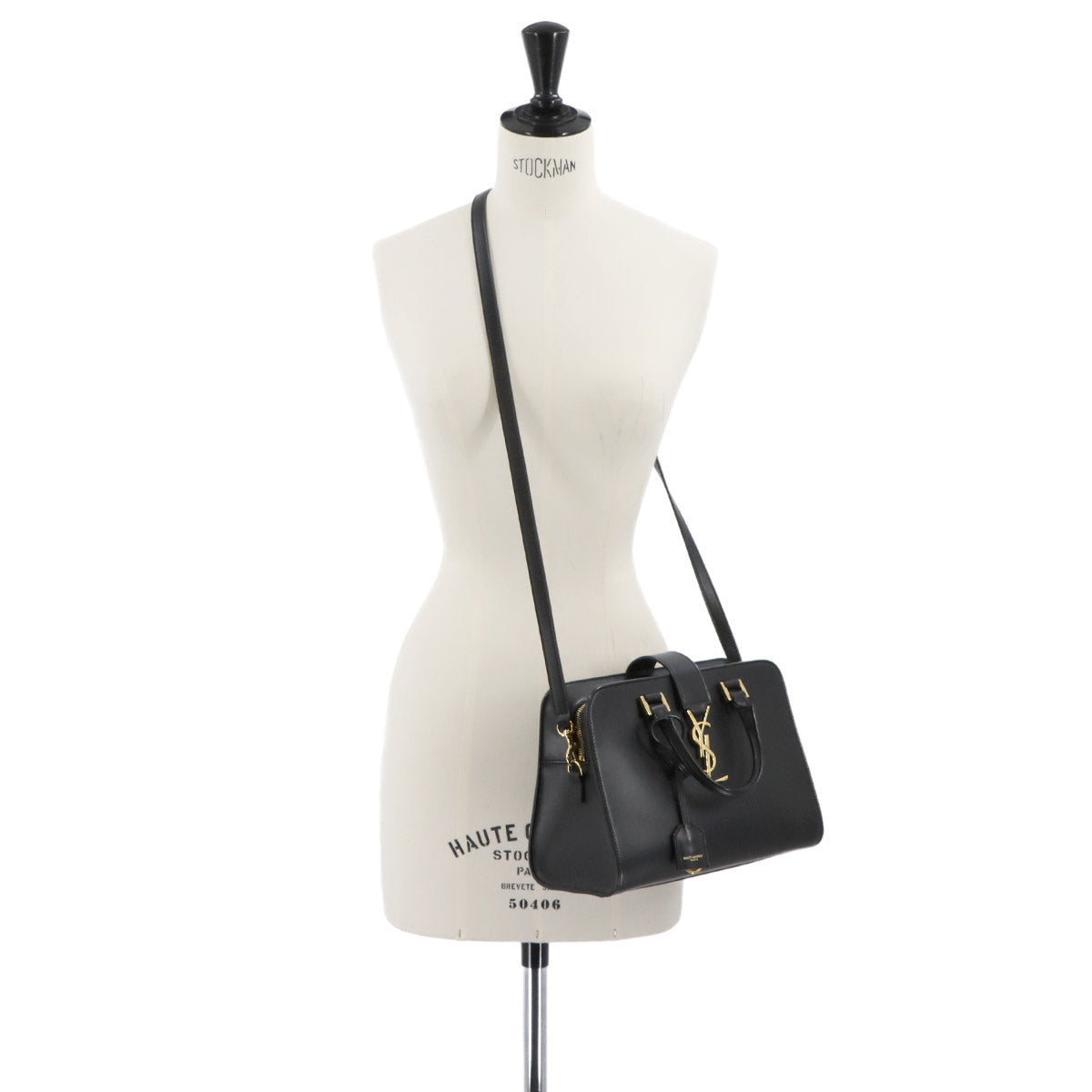 Baby Cabas Hand Shoulder Bag Leather Black 568853