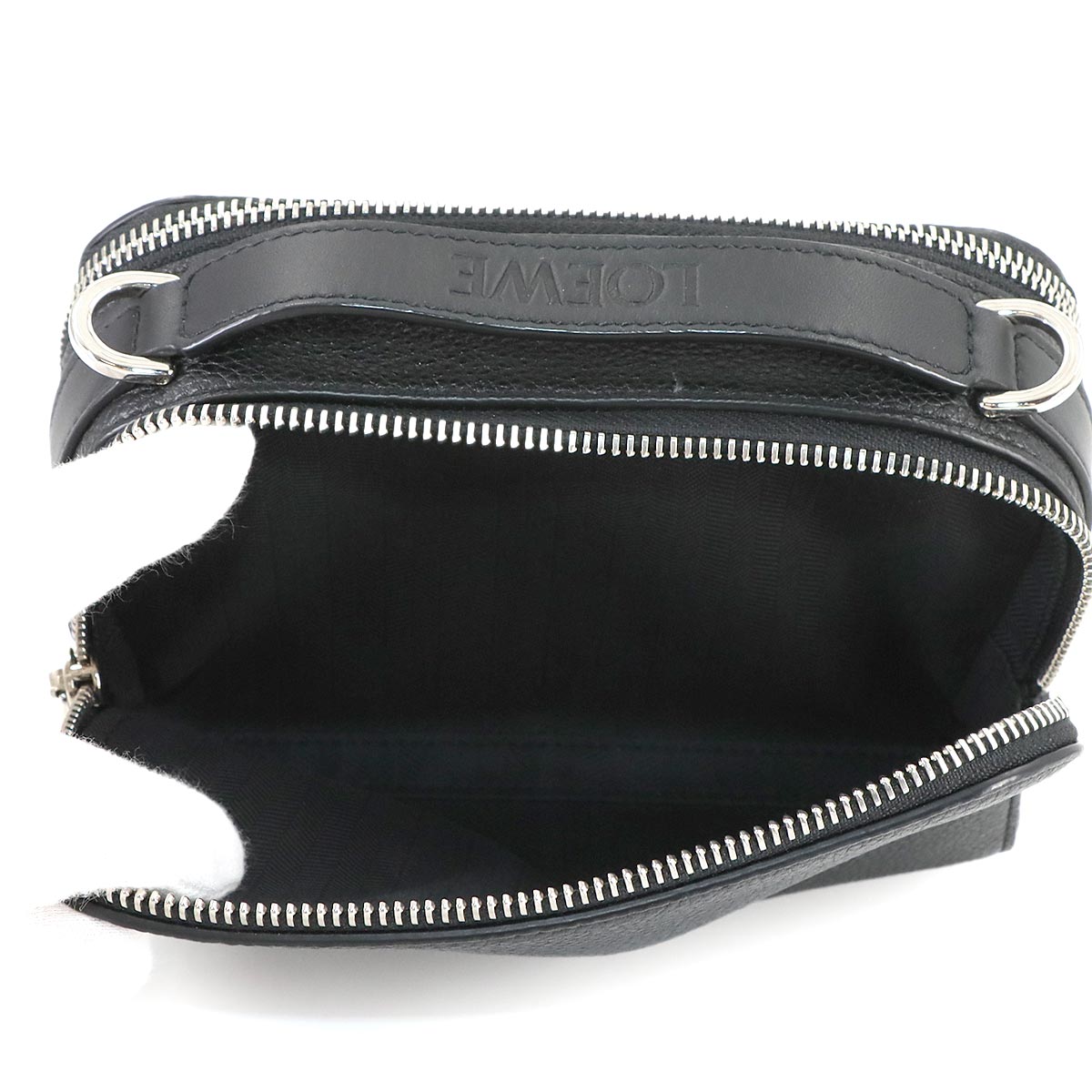 Mini crossbody camera Bag Hand Shoulder Bag Leather Black Anagram