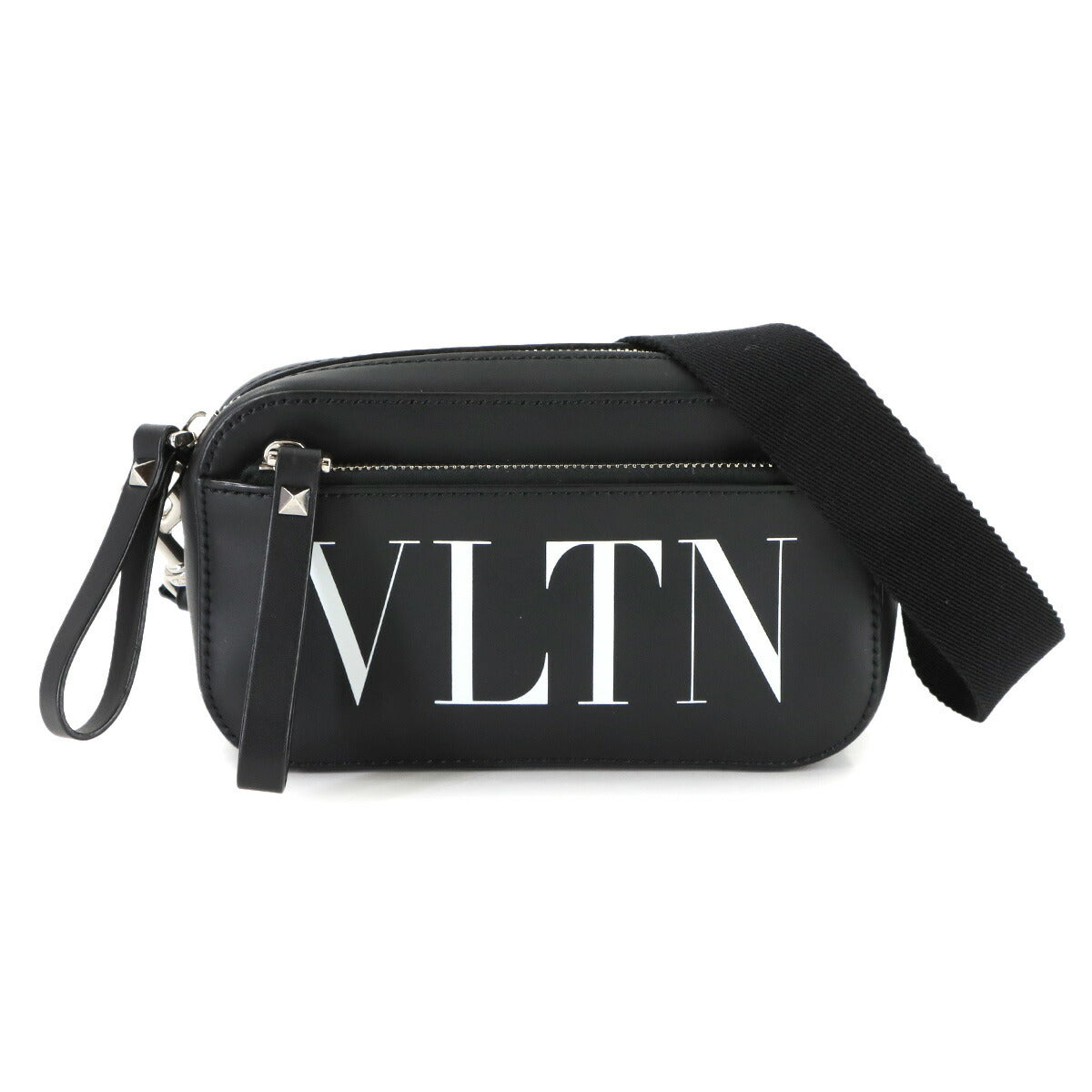 VLTN Logo Shoulder Bag Leather Black 1Y2B0954WJW