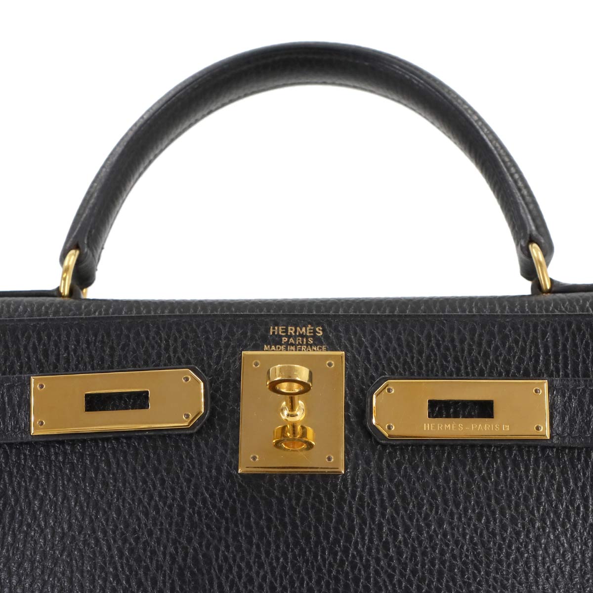 Kelly 28 Ardennes Black 2way Hand Shoulder Bag Purse