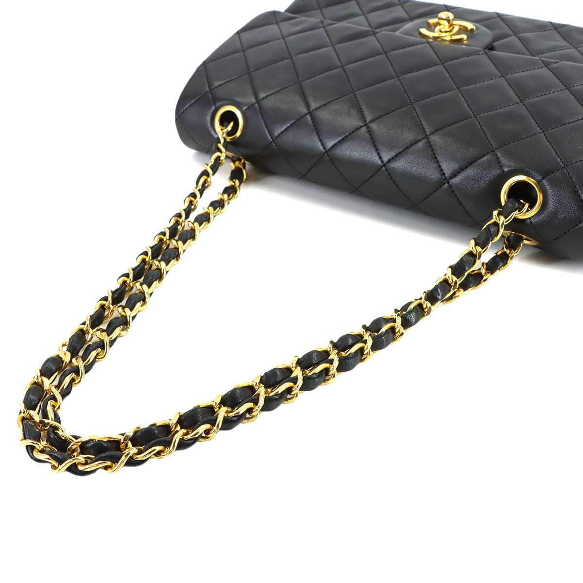 Matelasse 25 Chain Shoulder Bag Leather Black A01112 11.12