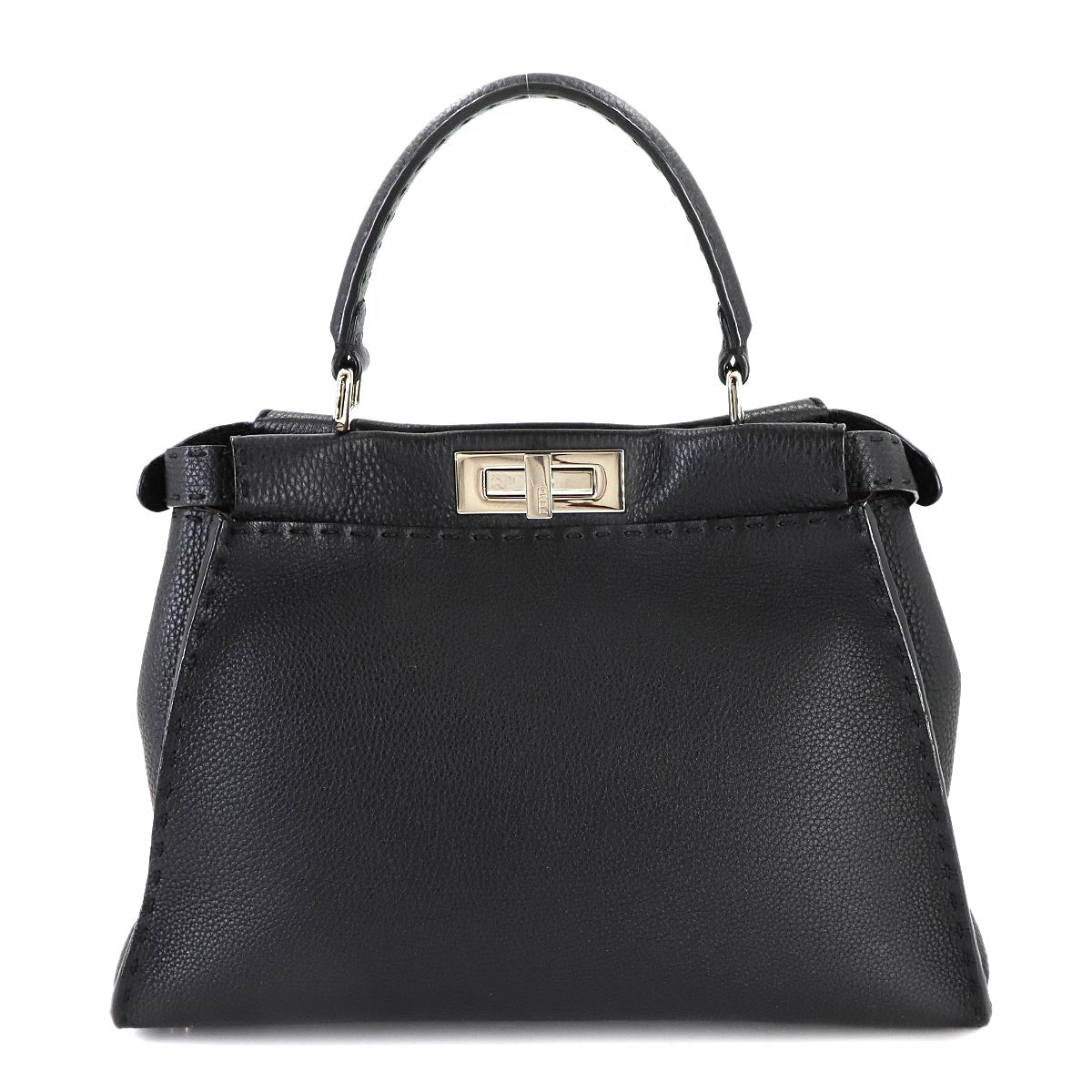 Selleria Peekaboo Hand Shoulder Bag Leather Black 8BN226 Purse