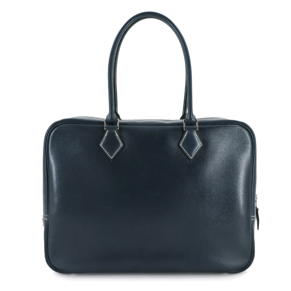 Plume 32 Hand Bag Lisse Leather Navy Purse