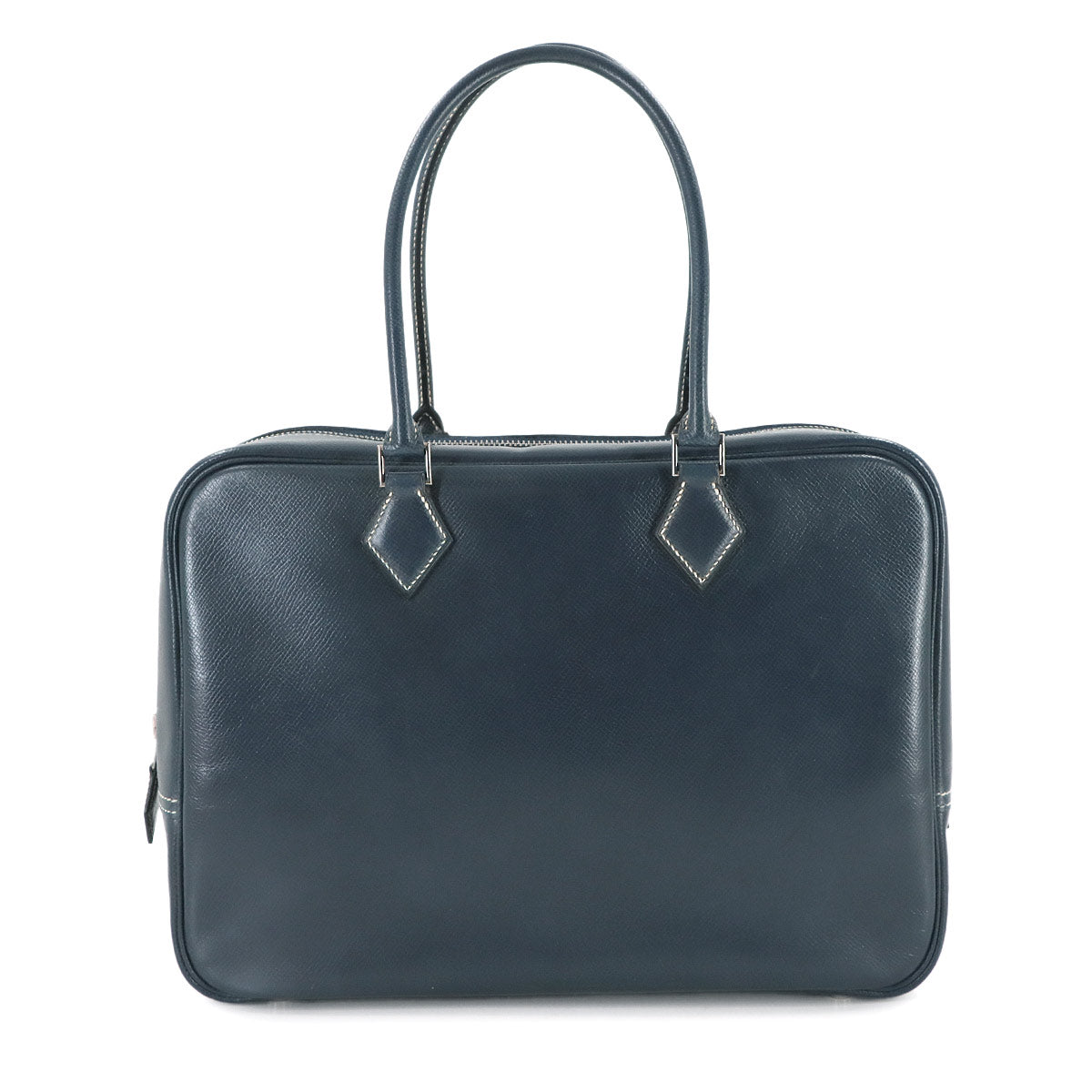 Plume 32 Hand Bag Lisse Leather Navy Purse