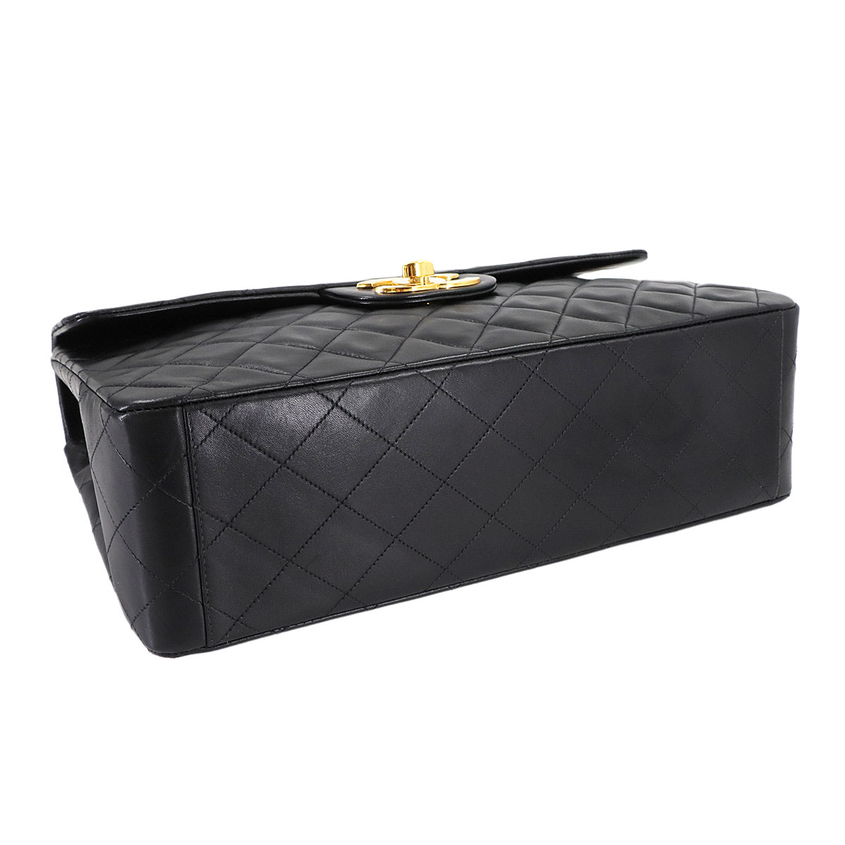 Matelasse 34 Chain Shoulder Bag Leather Black A01094 Vintage