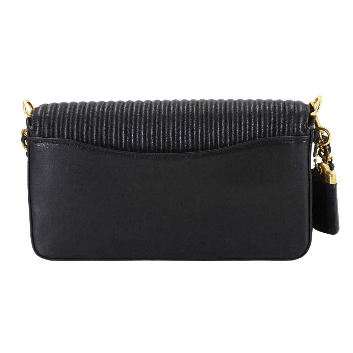 Dinky Chain Shoulder Bag Leather Black