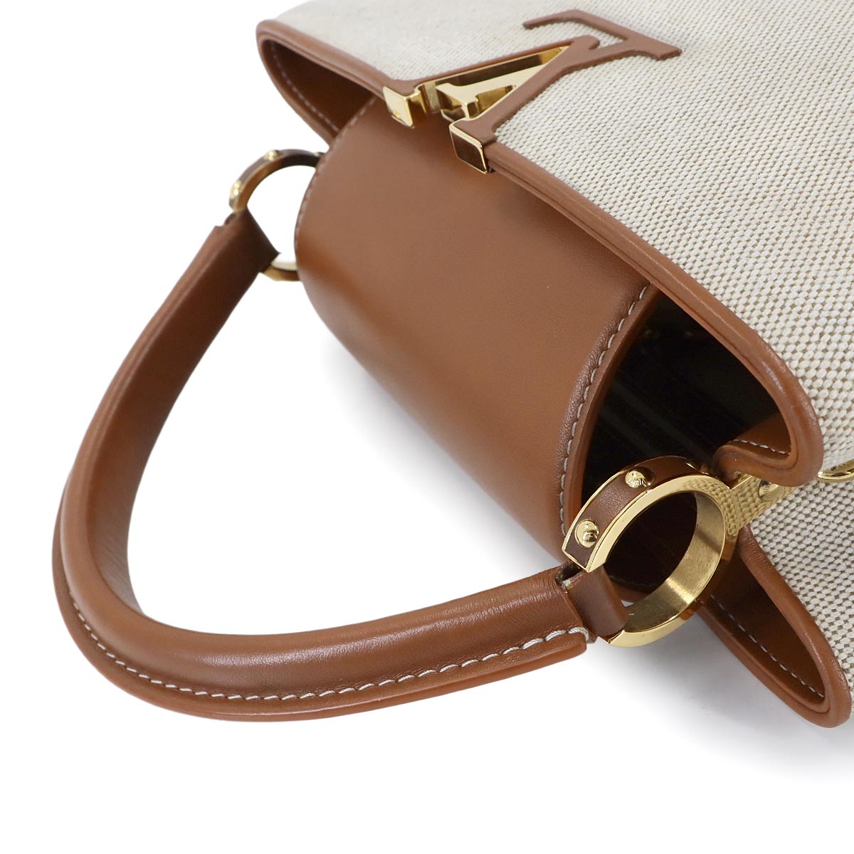 Capucines MM Hand Shoulder Bag Canvas Leather M59969