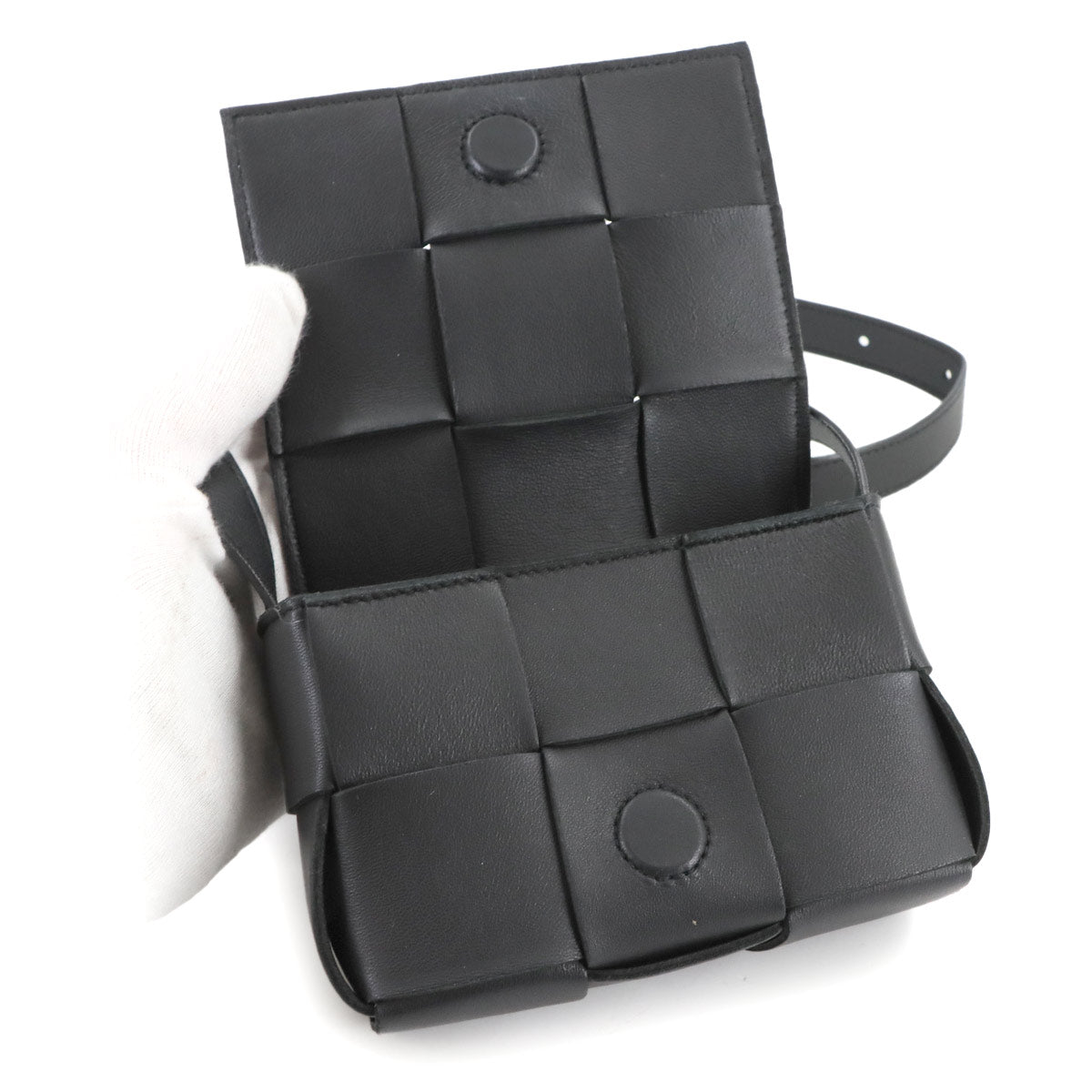 Intrecciato Candy Cassette Shoulder Bag Leather