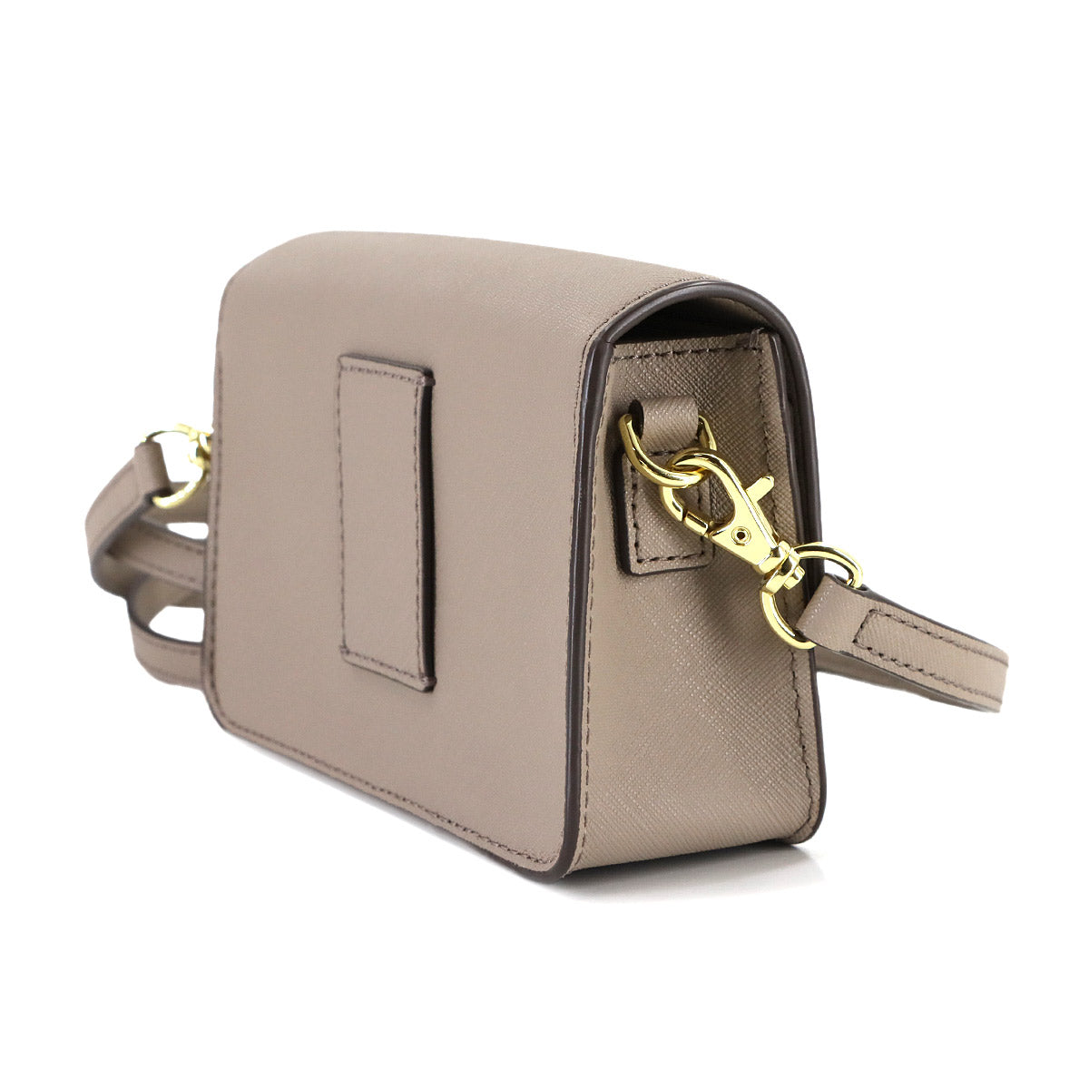 Mini Shoulder Bag Leather Greige Purse