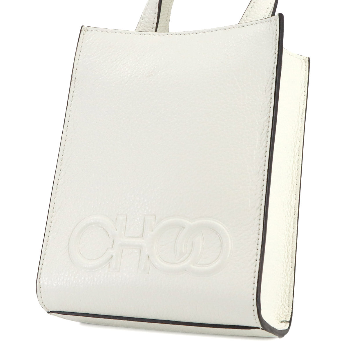 Mini 2way Tote Shoulder Bag Leather White Purse