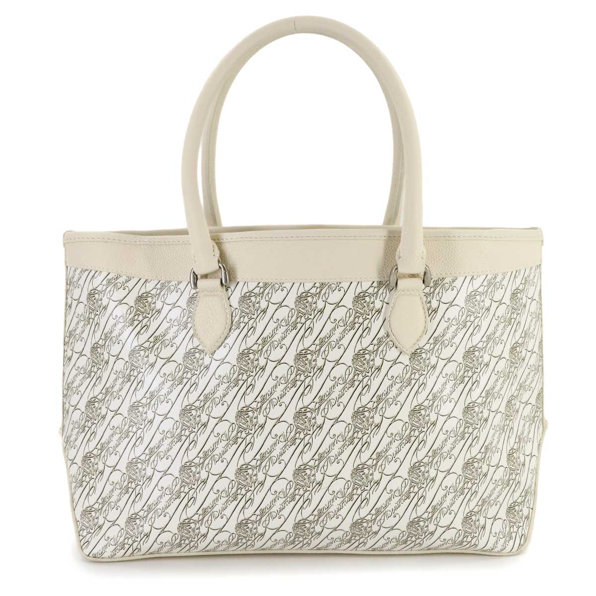 Toujours Tote Bag Toile Marbeuf Canvas Leather White