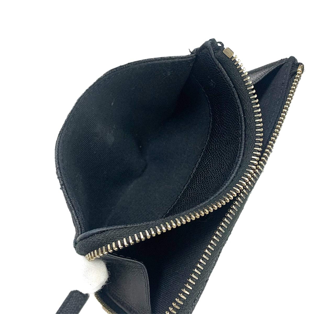 Matelasse Coin Case Purse Wallet Leather Black