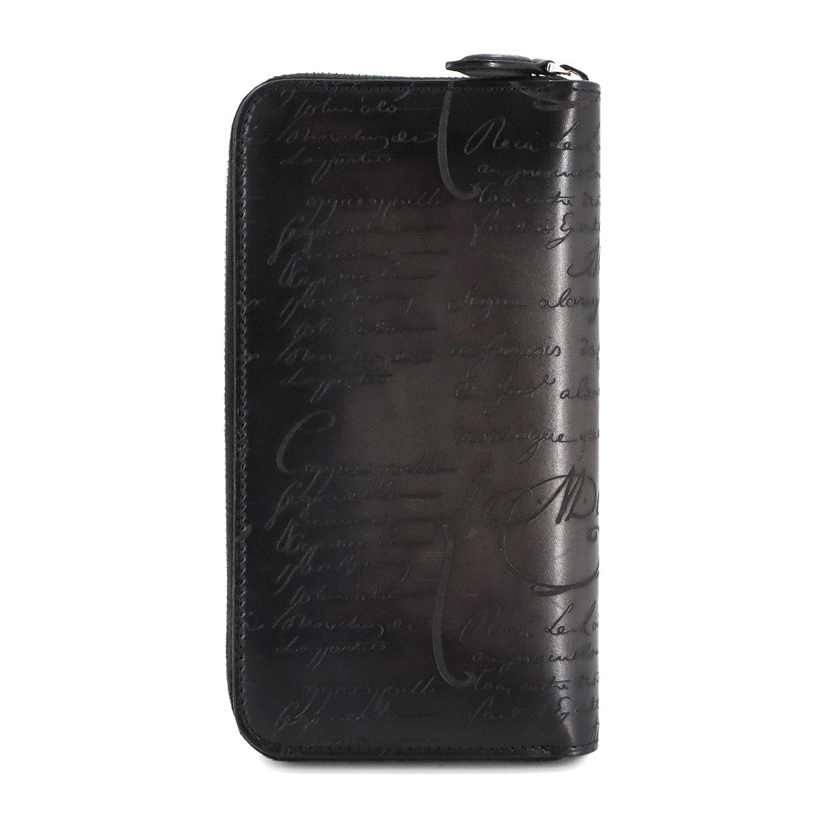Calligraphy Itauba Long Wallet Venezia Leather Nero grigio