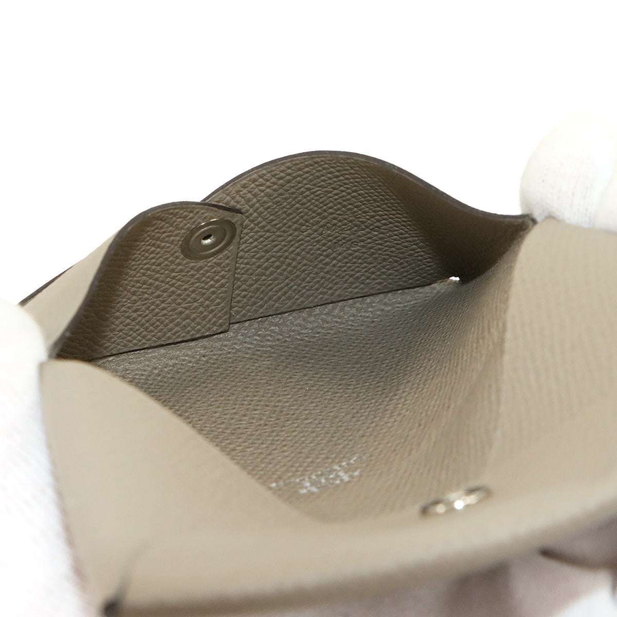 Calvi Card Case Epsom Gris Asphalt