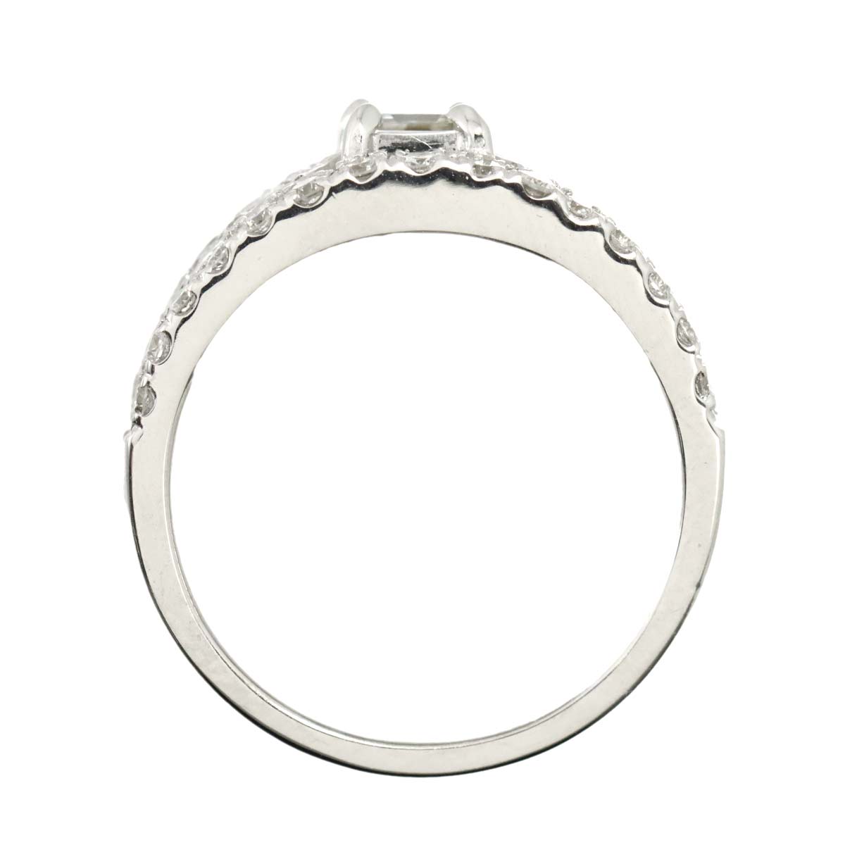 Diamond 0.305/ct0.668ct Ring 18K K18 WG White Gold size6-6.25(US)