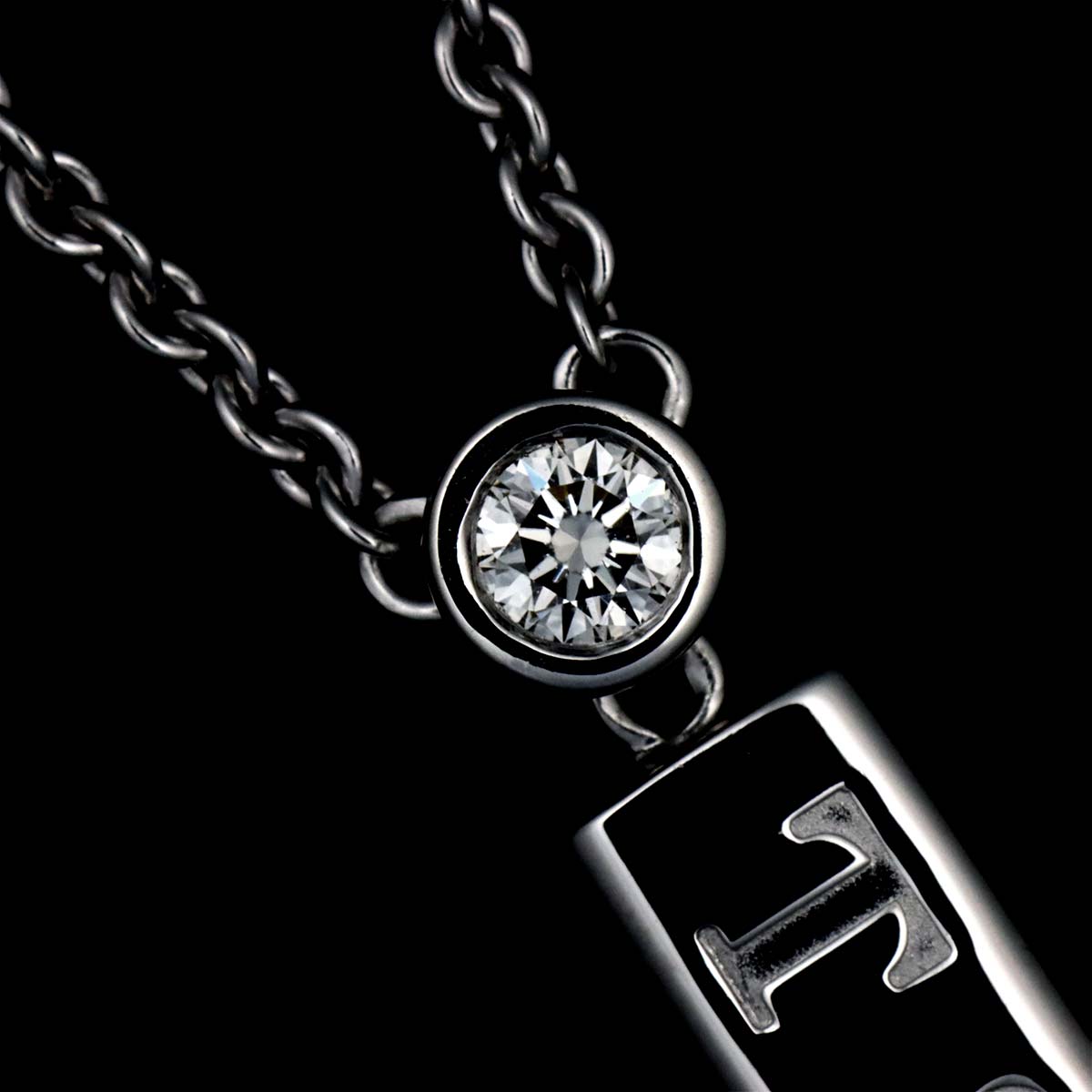 Diamond Necklace 18K White Gold 750